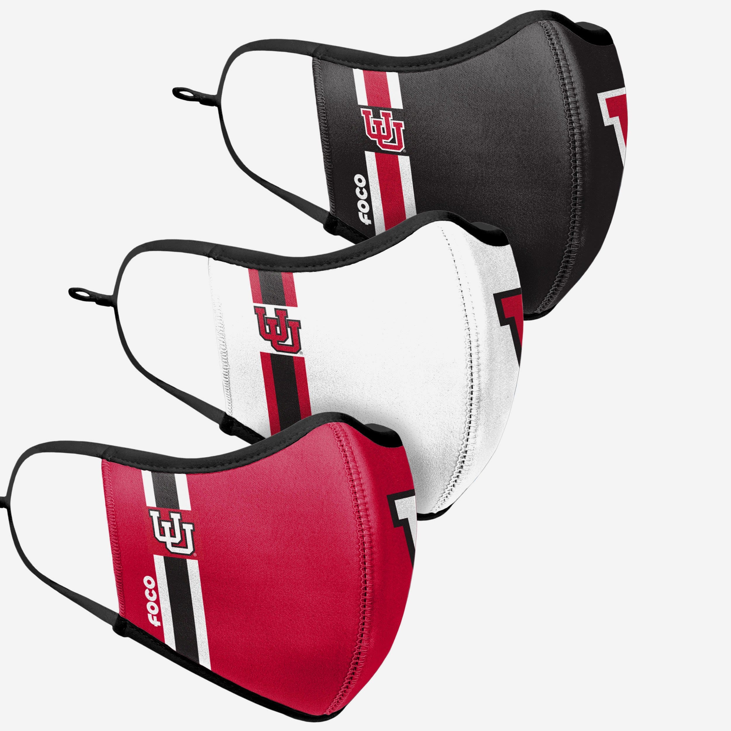 Utah Utes Sport 3-Pack Face Cover - Show Your Team Spirit!