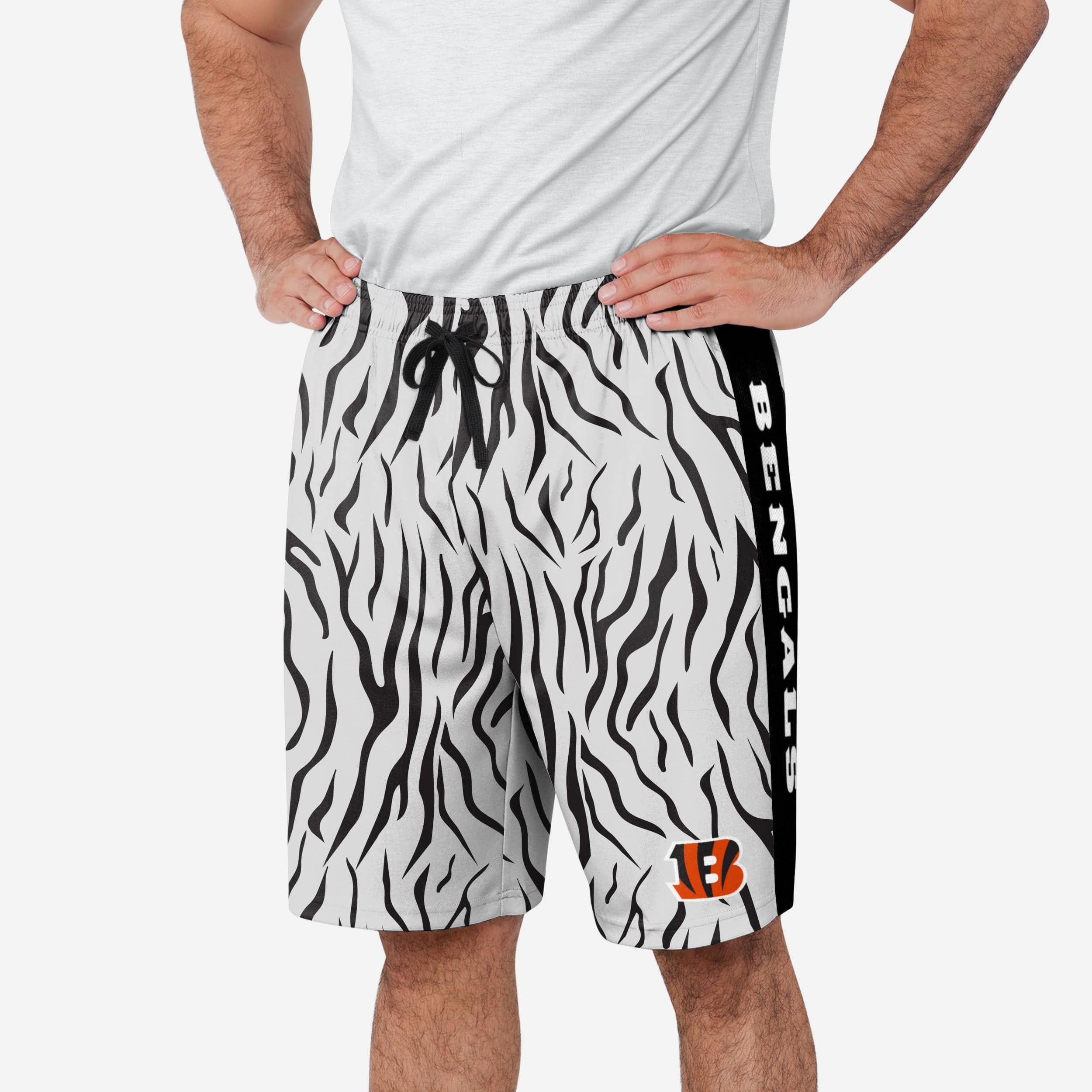 Exciting Cincinnati Bengals White Stripe Training Shorts