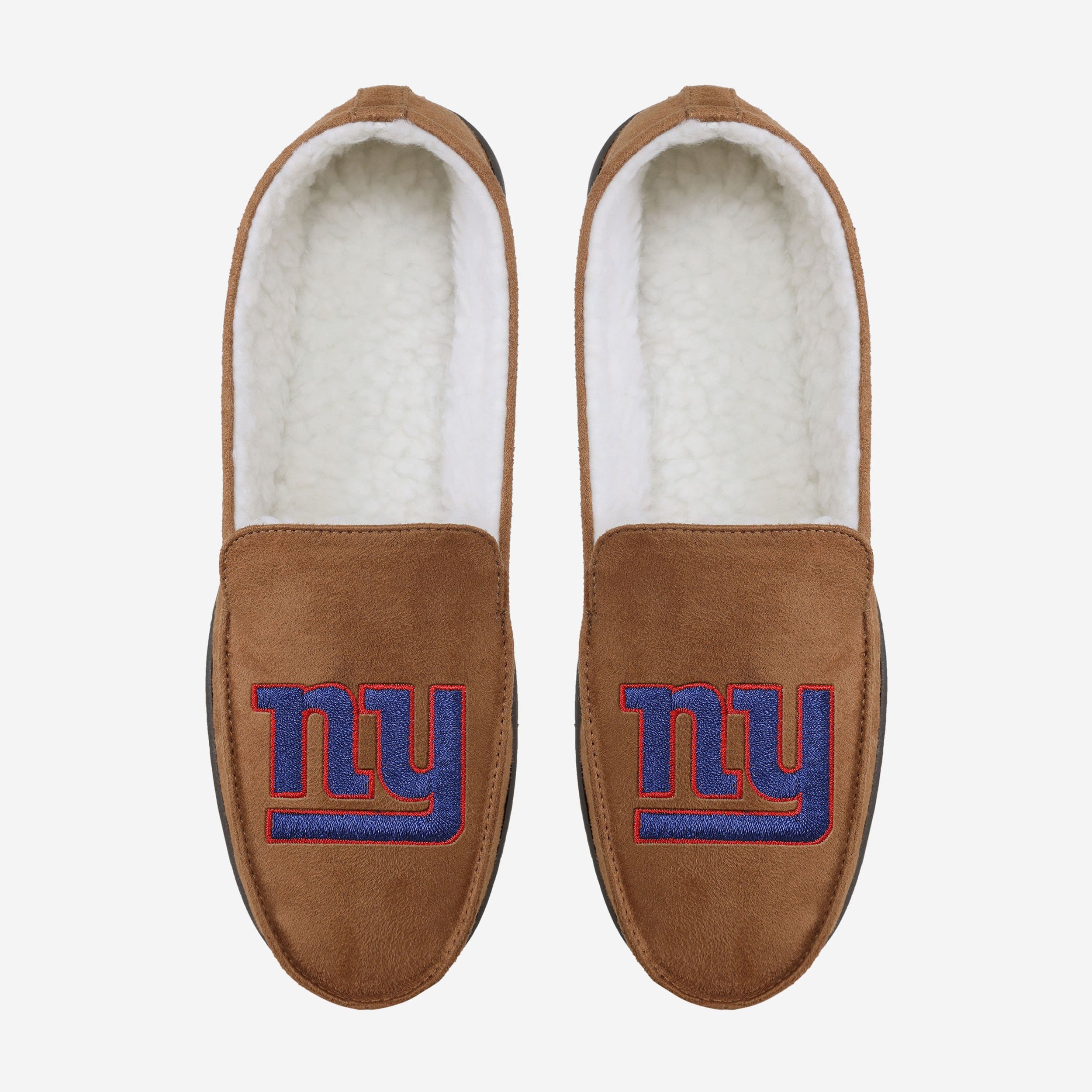 New York Giants Luxury Beige Moccasin Slippers