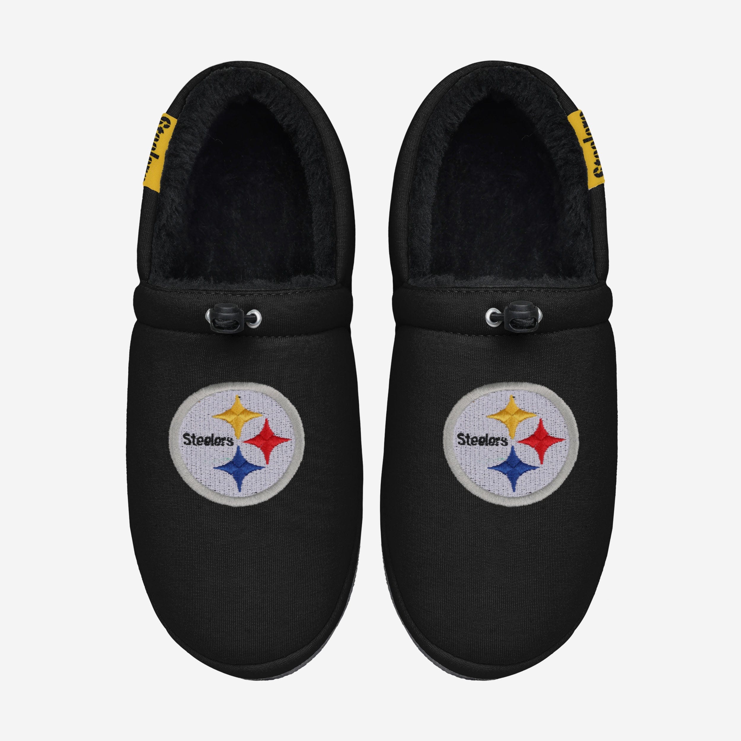 Pittsburgh Steelers Big Logo Athletic Moccasin Slippers - Show Your Team Pride in Style