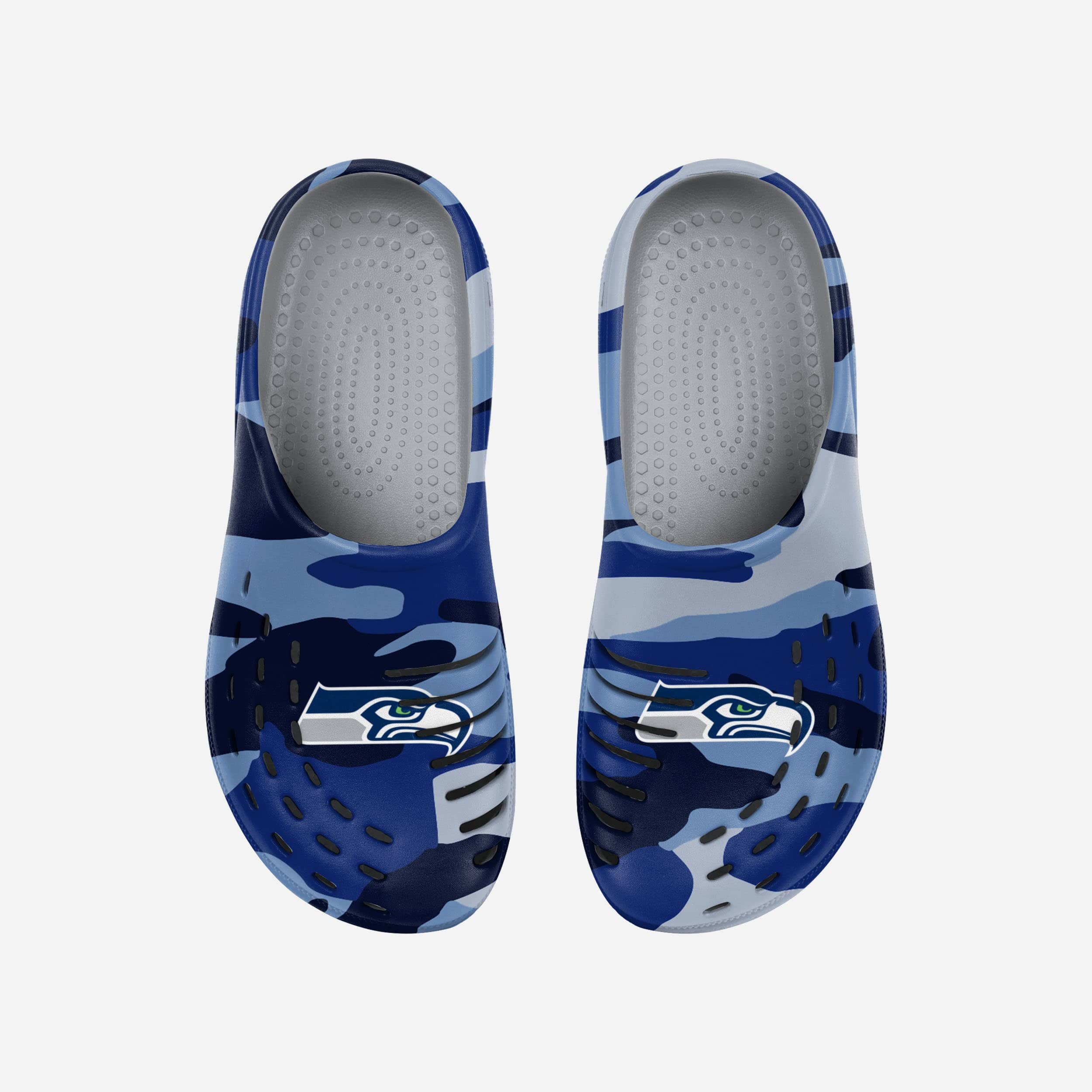 Seattle Seahawks Tonal Camo Clogs - Show Your Fandom!
