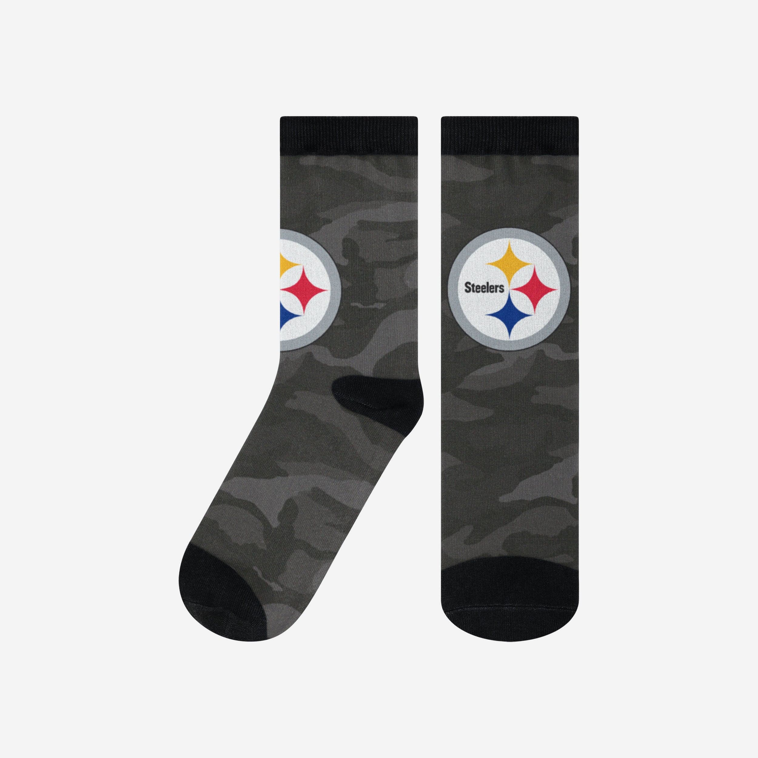 Cool Pittsburgh Steelers Printed Camo Socks - Show Your Team Spirit!