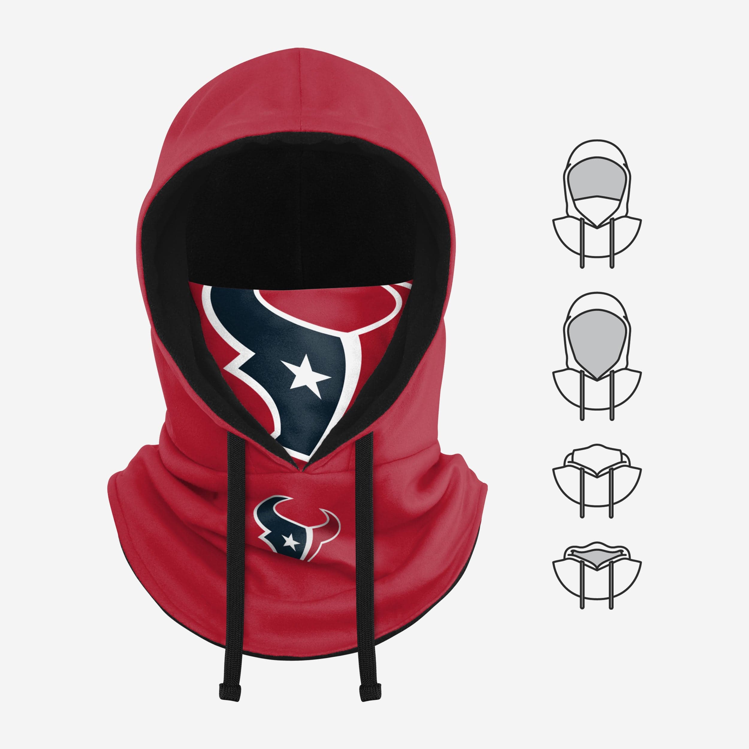 Houston Texans Alternate Team Color Drawstring Hooded Gaiter - A Must - Have for Fans!