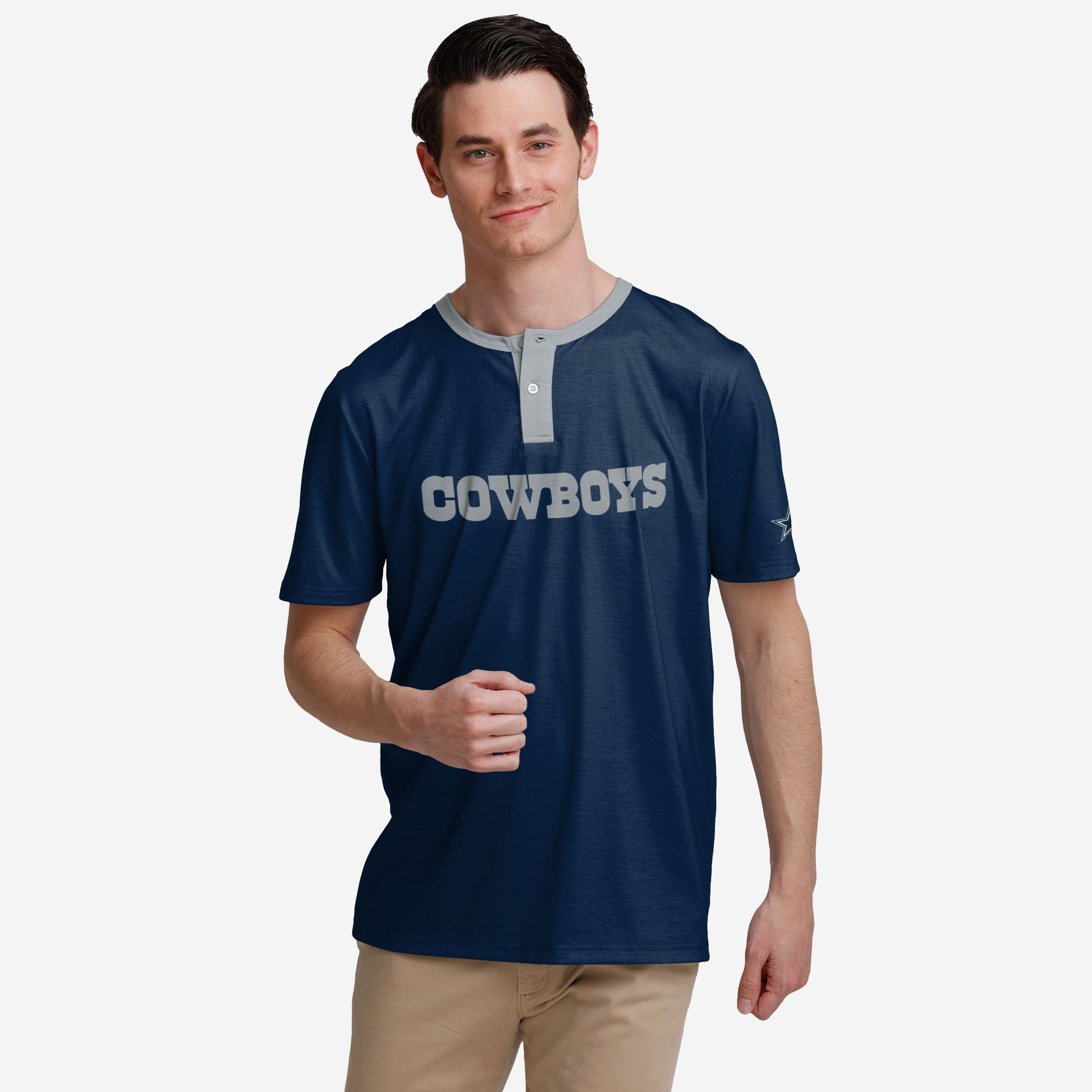 Dallas Cowboys Solid Wordmark Short Sleeve Henley: A Must-Have for Fans