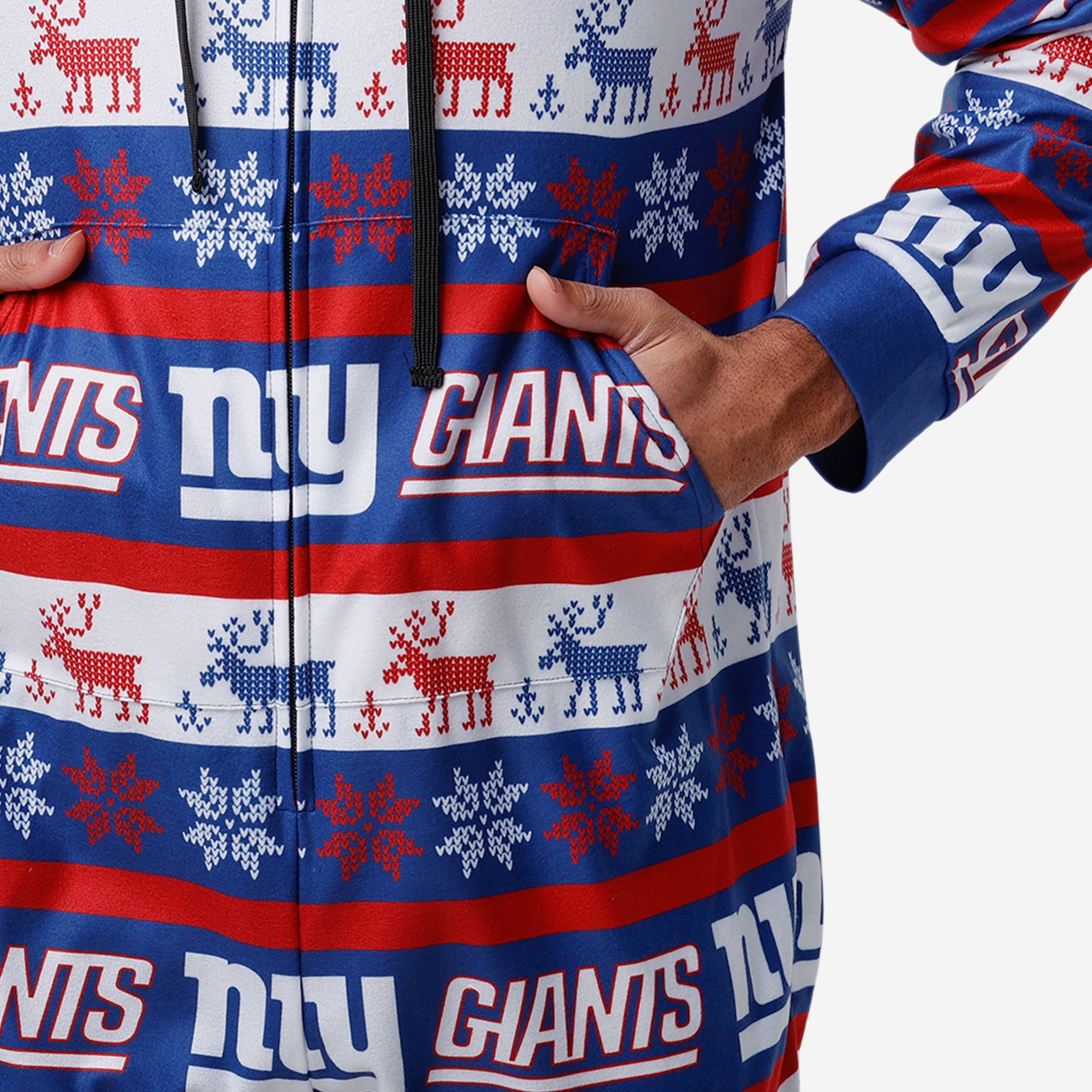 New York Giants Cozy Short One Piece Pajamas - Ideal for Game Nights