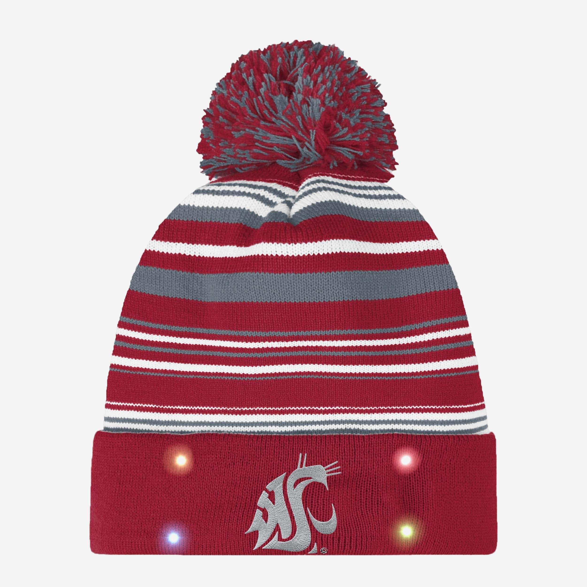Washington State Cougars Light - Up Horizontal Stripe Beanie: A Must - Have for Fans