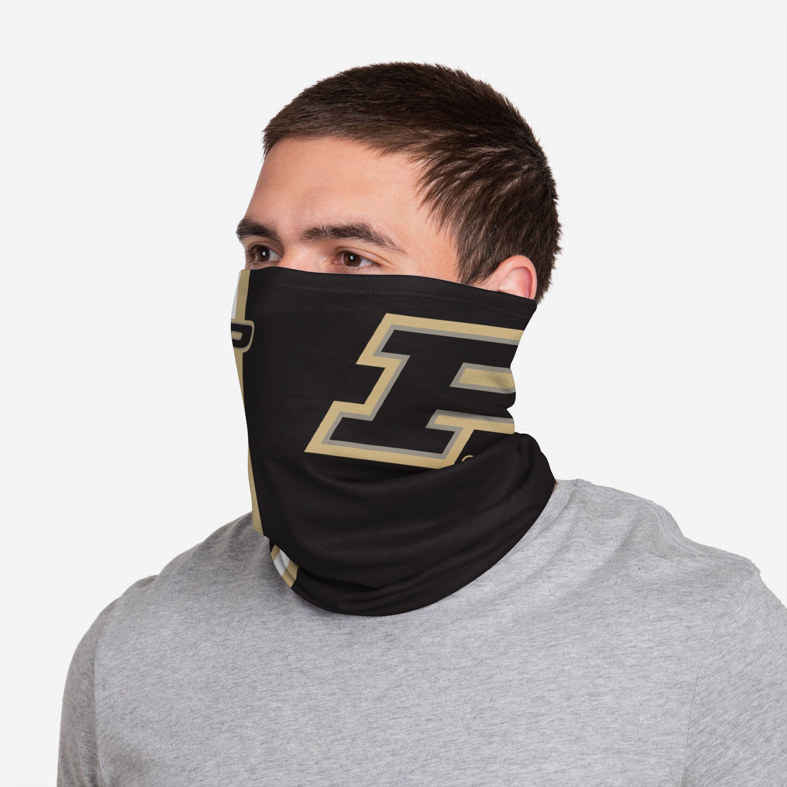 Purdue Boilermakers' Stylish Big Logo Black Gaiter Scarf: Represent Your Team in Style!