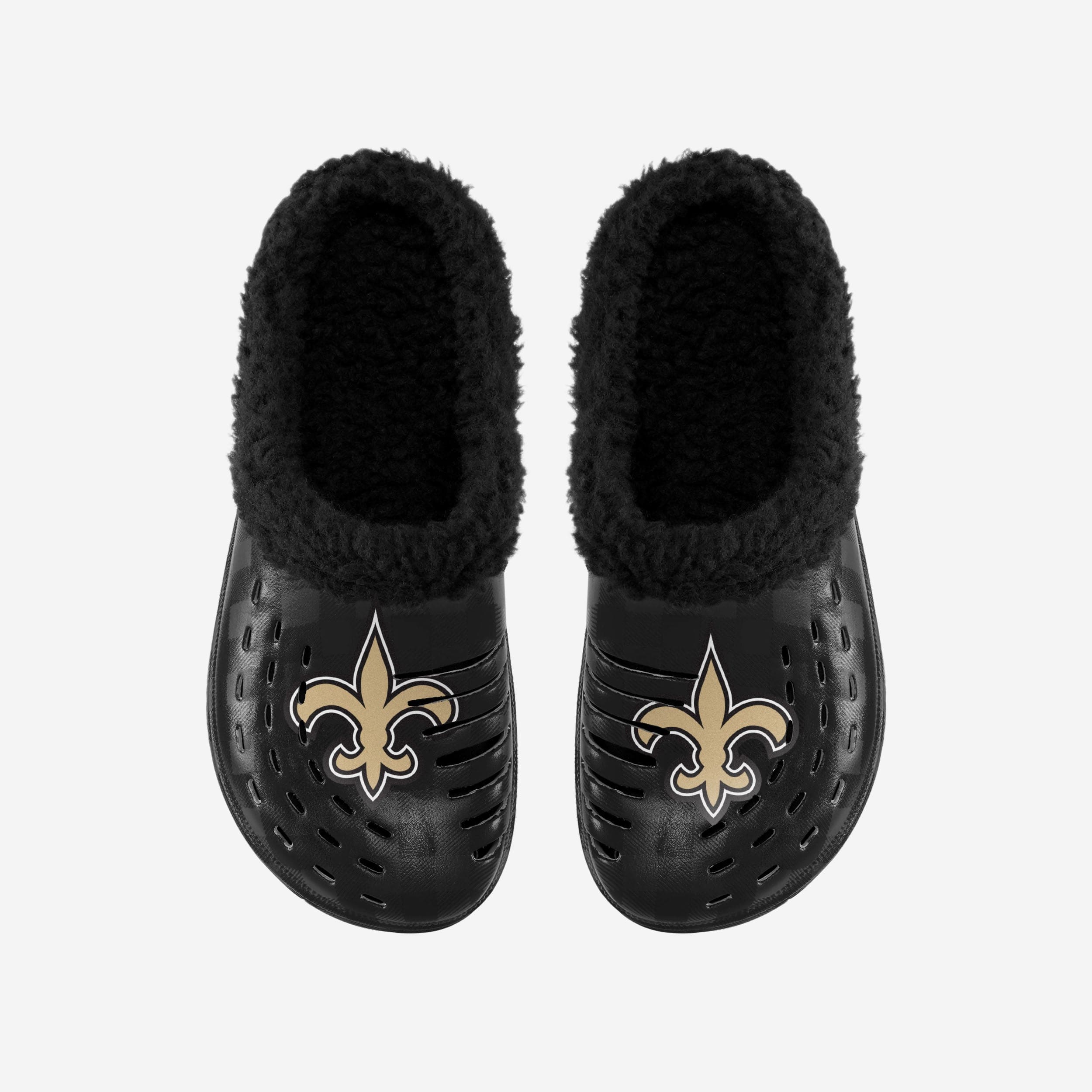 New Orleans Saints Sherpa-Lined Buffalo Check Clogs: Fashionable Fandom Footwear