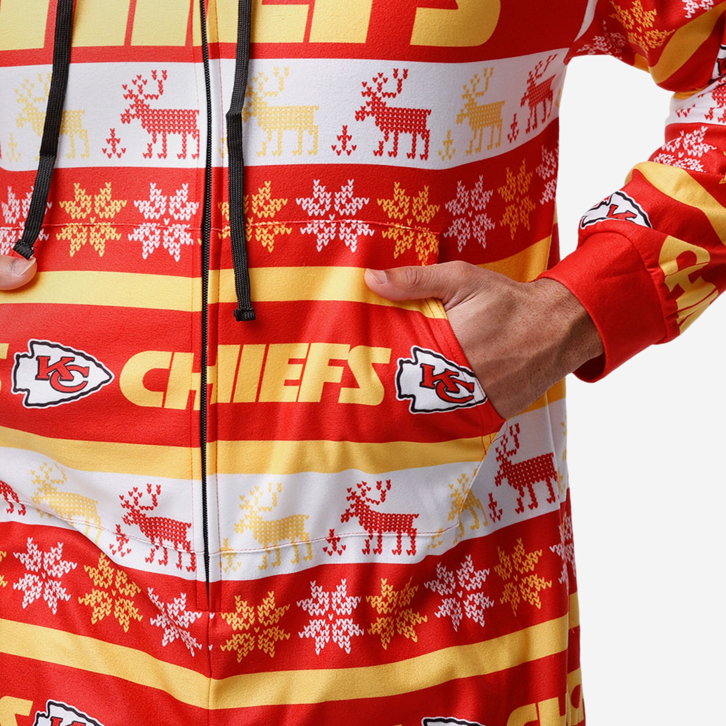 Kansas City Chiefs Super - Cozy Short One - Piece Pajamas