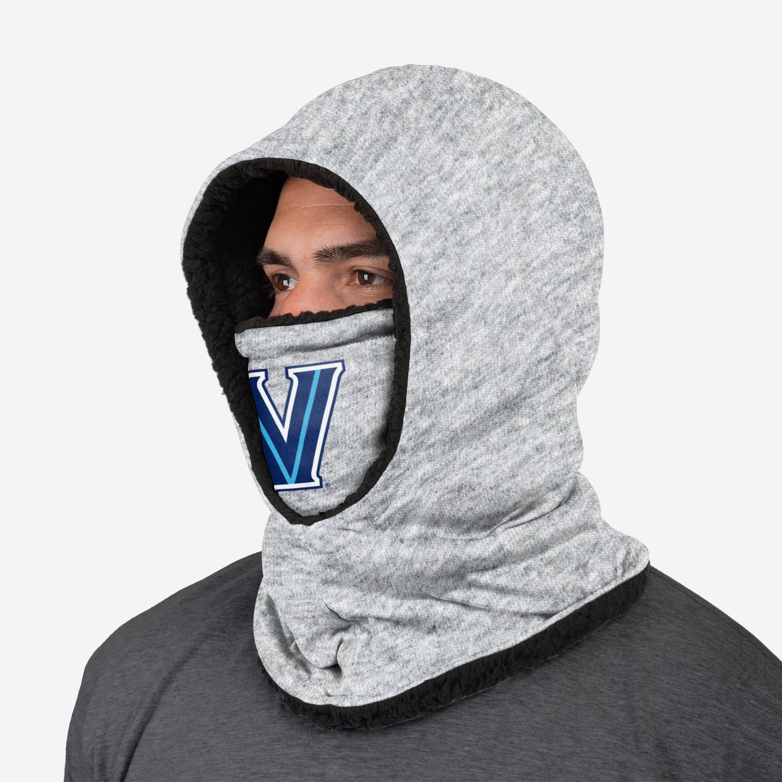 Villanova Wildcats Stylish Heather Grey Big Logo Hooded Gaiter - Must-Have for Fans!