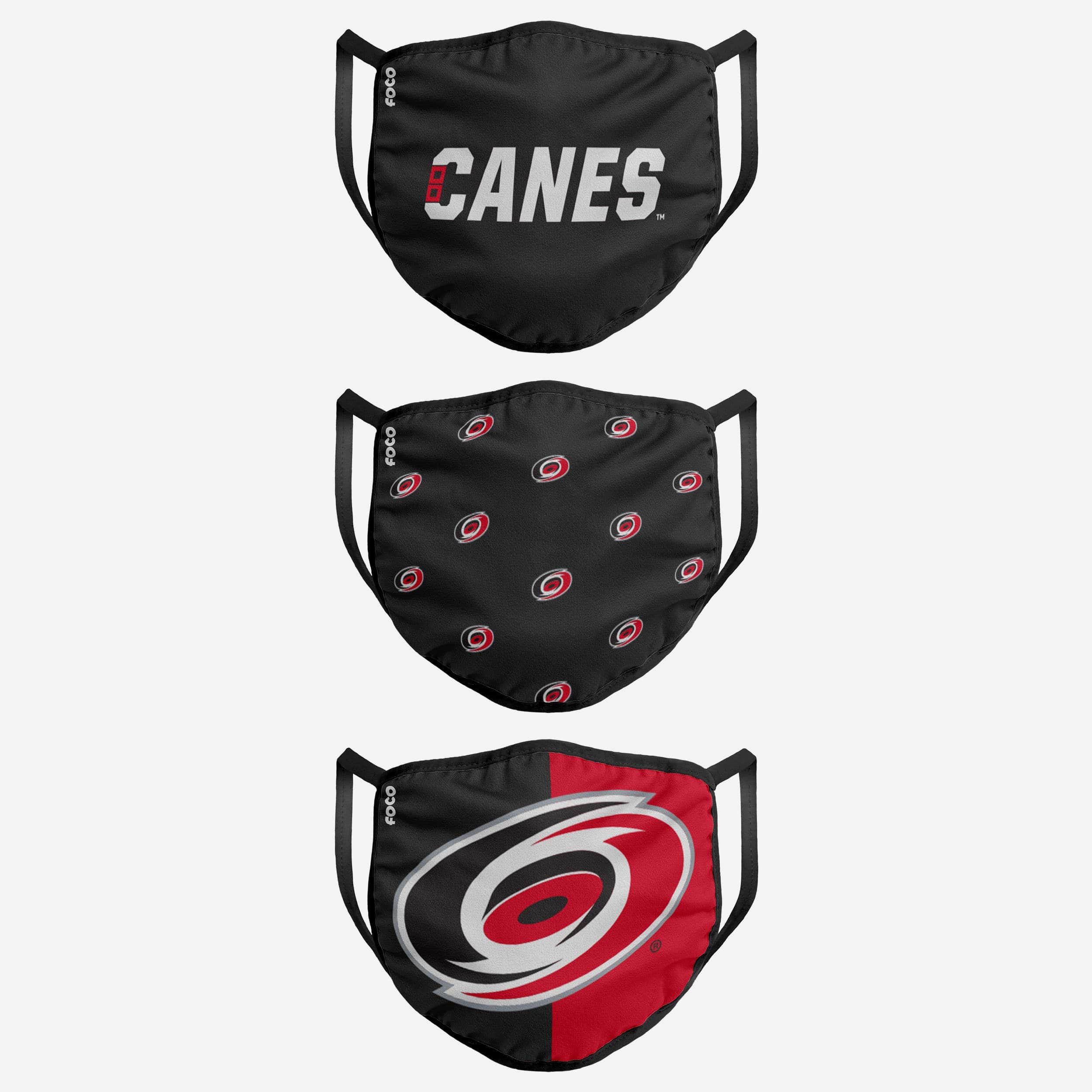 Carolina Hurricanes 3-Pack Stylish Face Covers