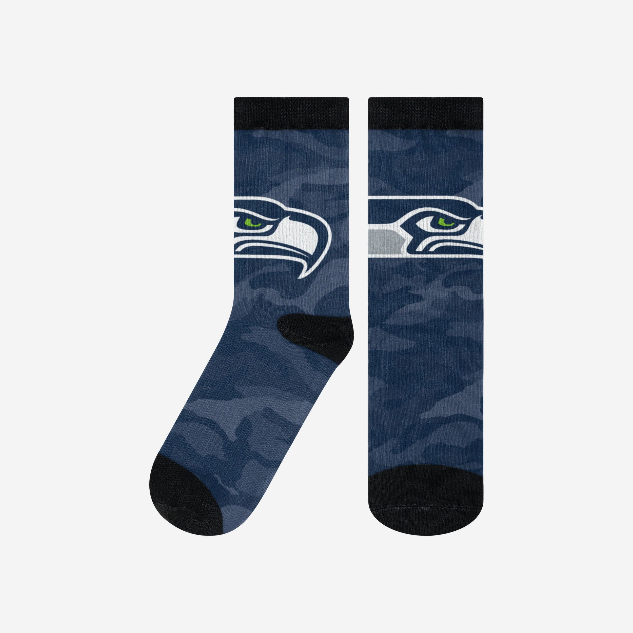 Cool Seattle Seahawks Printed Camo Socks - Show Your Team Spirit!