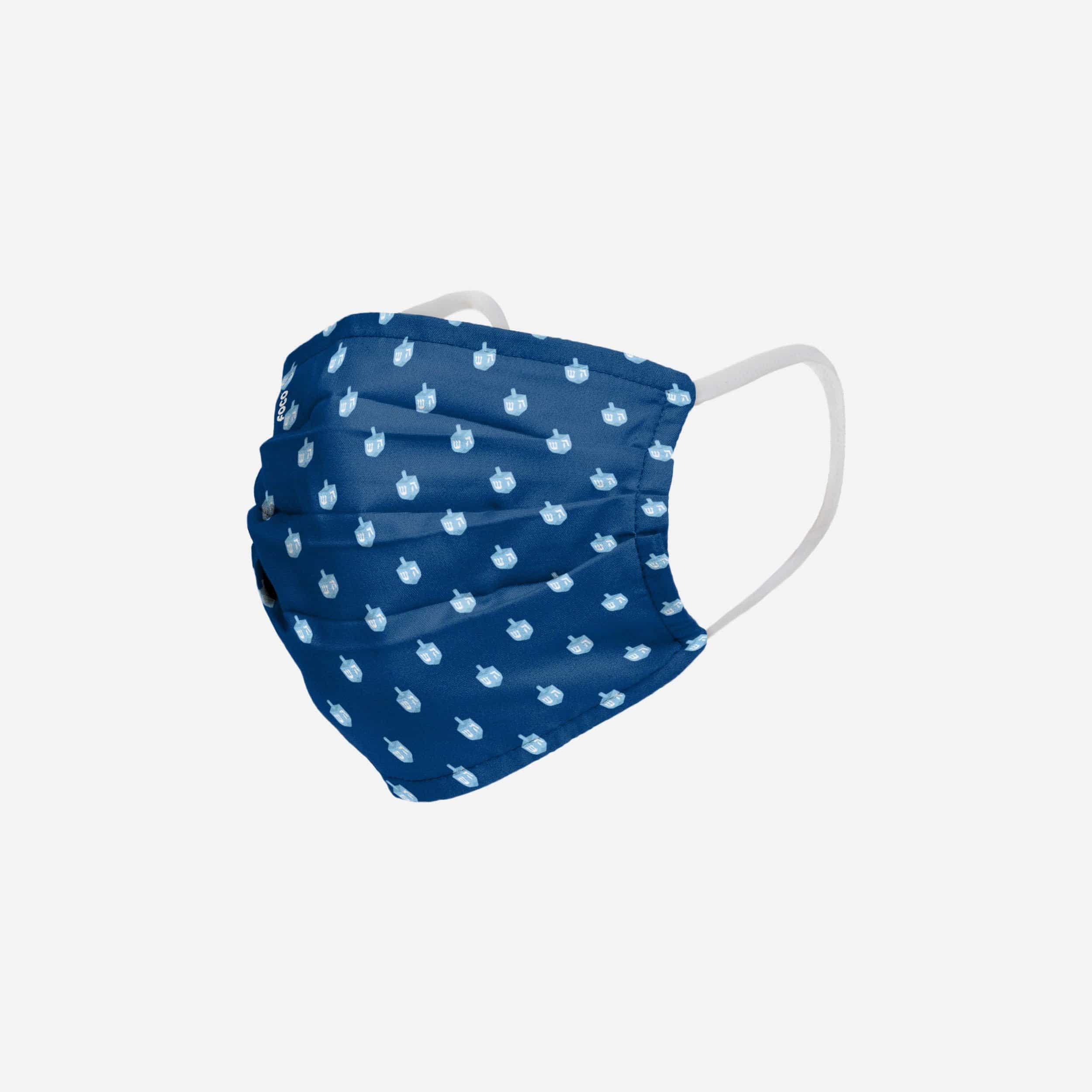 Stylish Mini Print Dreidel Pleated Face Cover - Stand Out in Style!