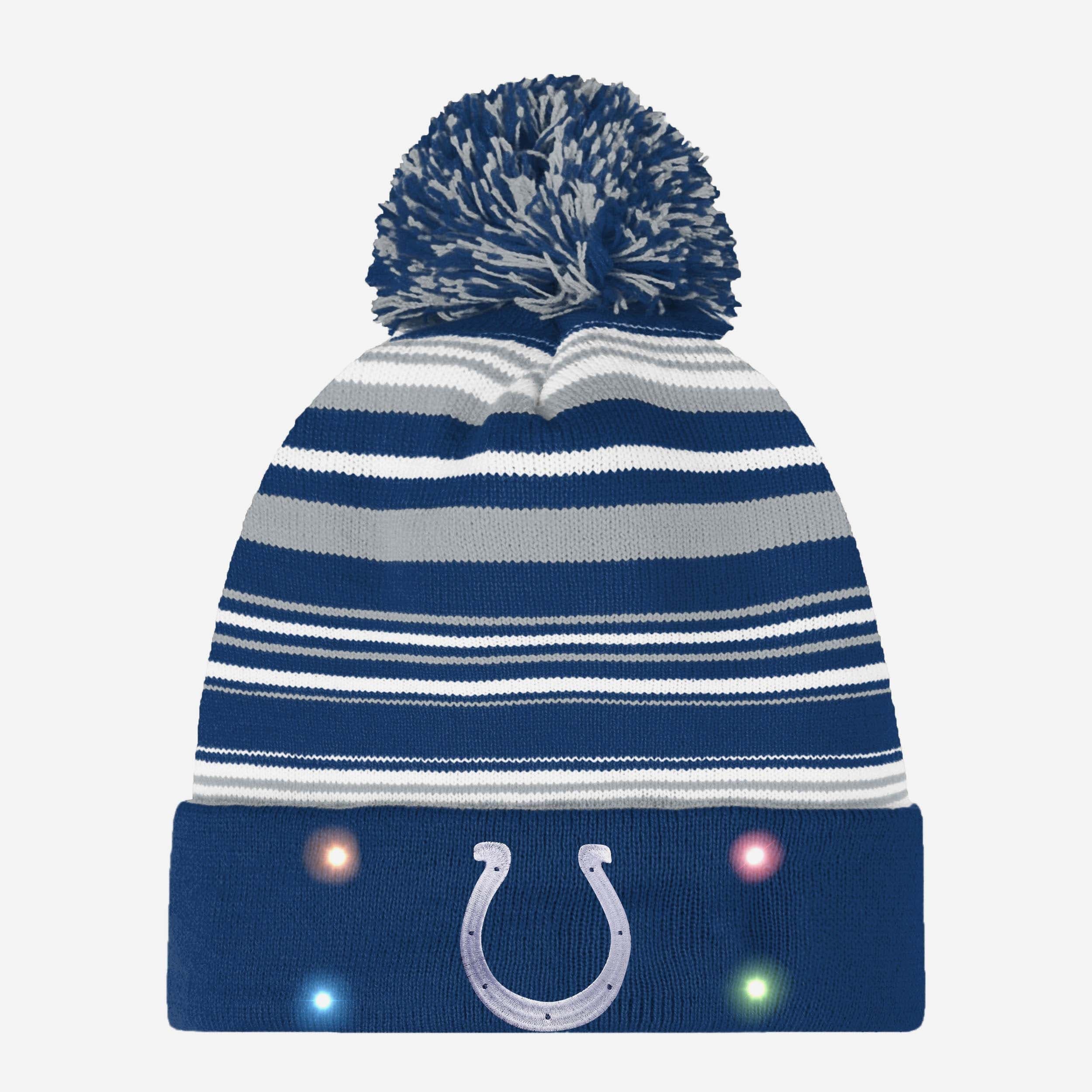 Indianapolis Colts Horizontal Stripe LED Light - Up Beanie: Show Your Team Spirit!