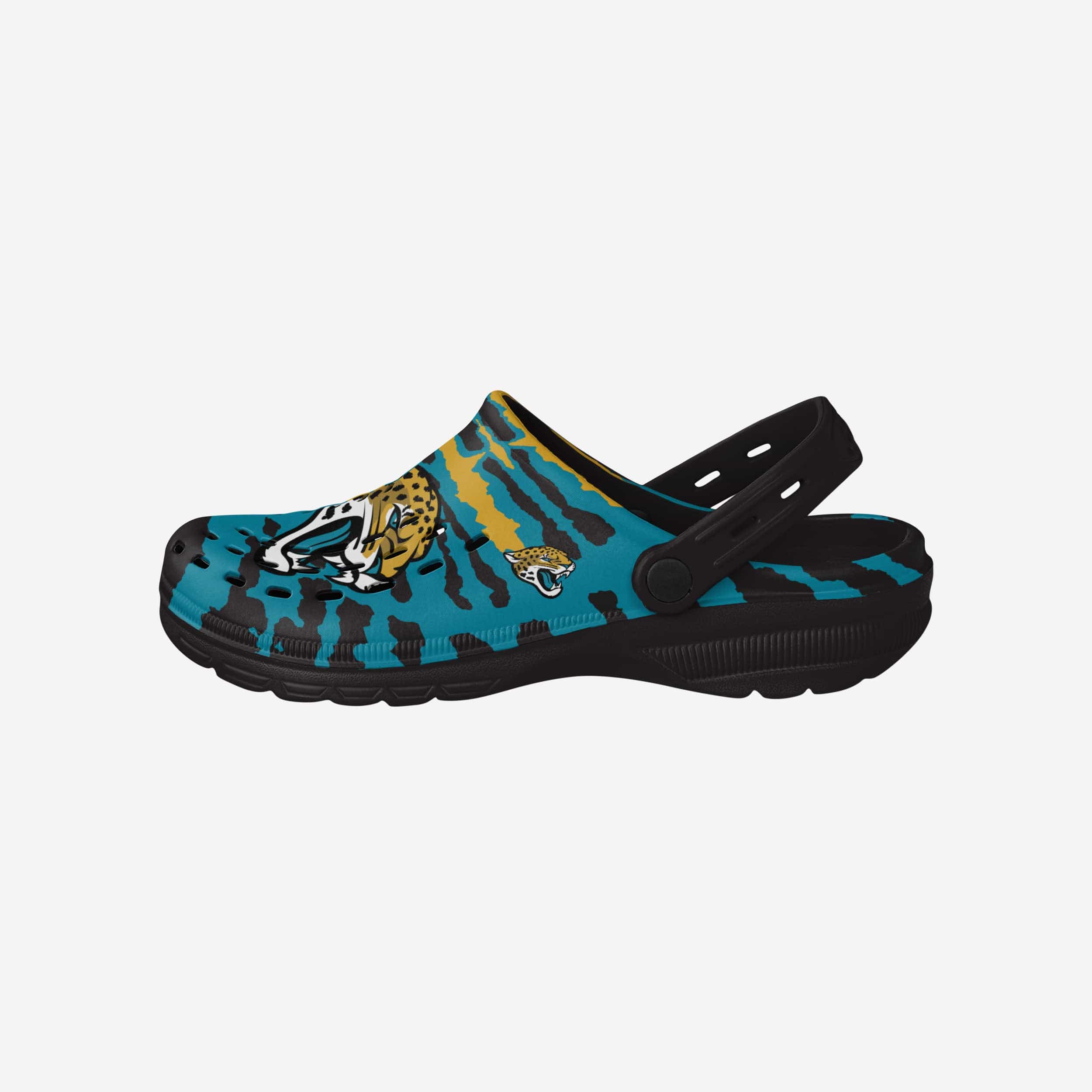 Jacksonville Jaguars Stylish Tie - Dye Clogs with Straps