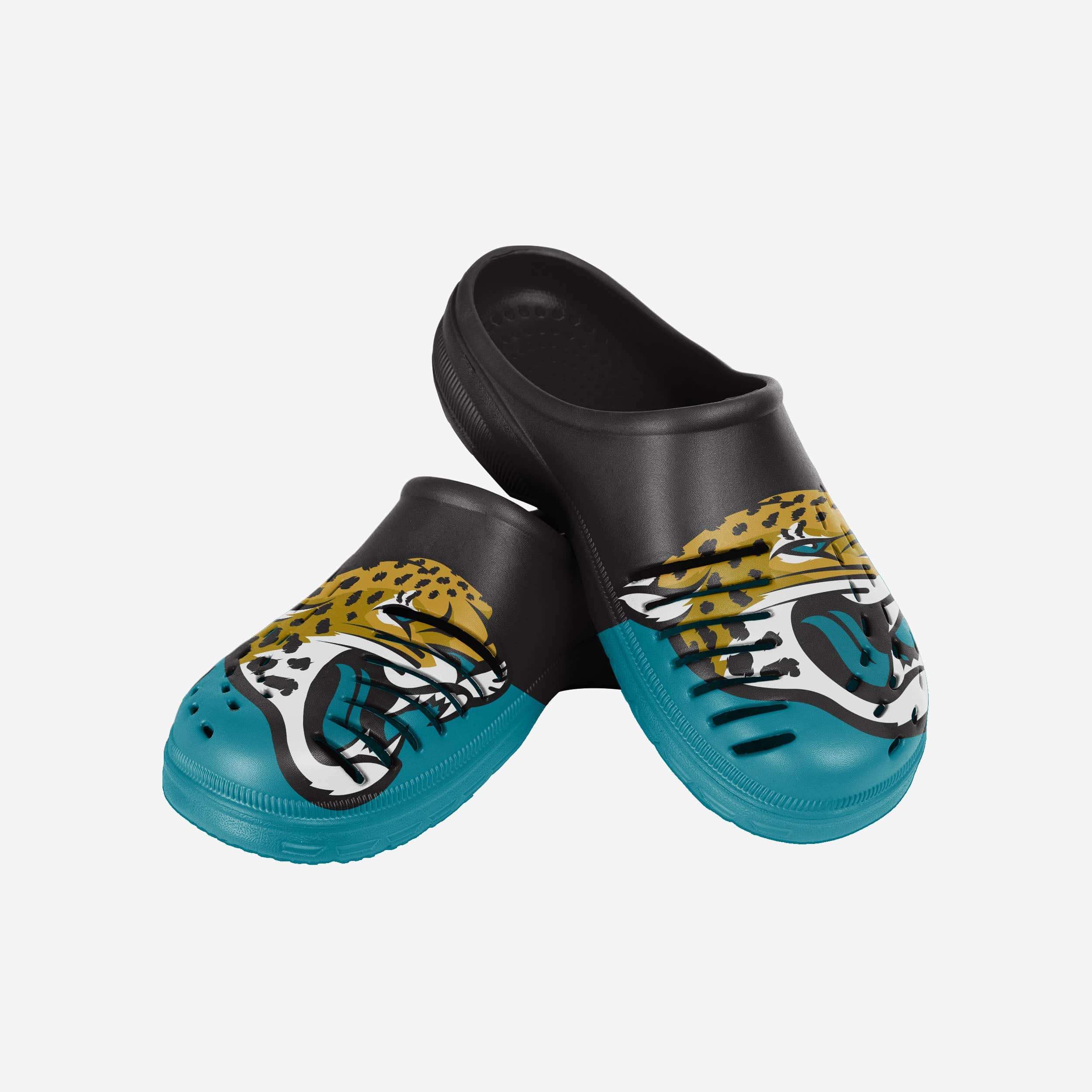 Stylish Jacksonville Jaguars Colorblock Big Logo Clogs