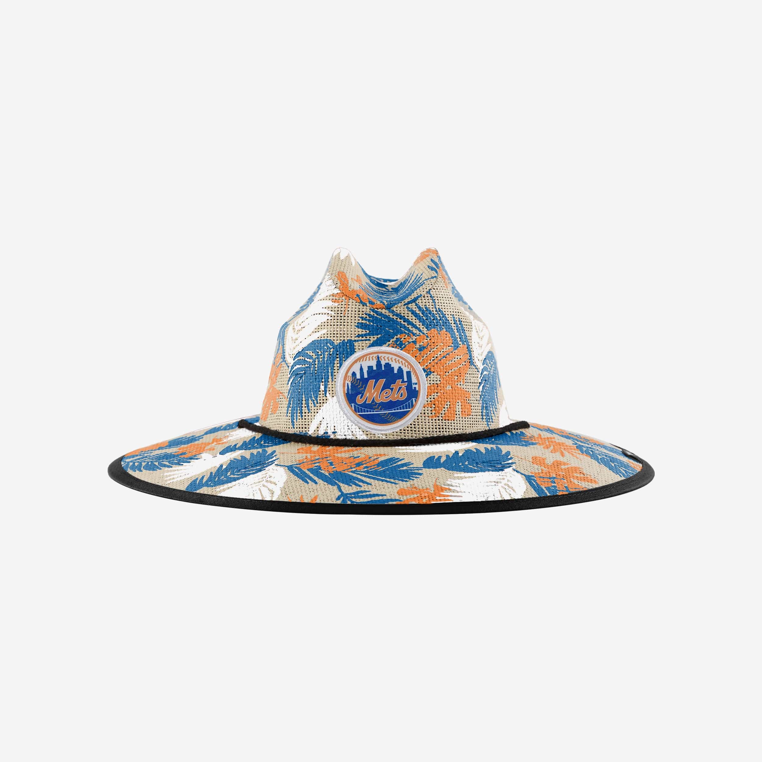 New York Mets Floral Printed Straw Hat - A Summer Fashion Must-Have!