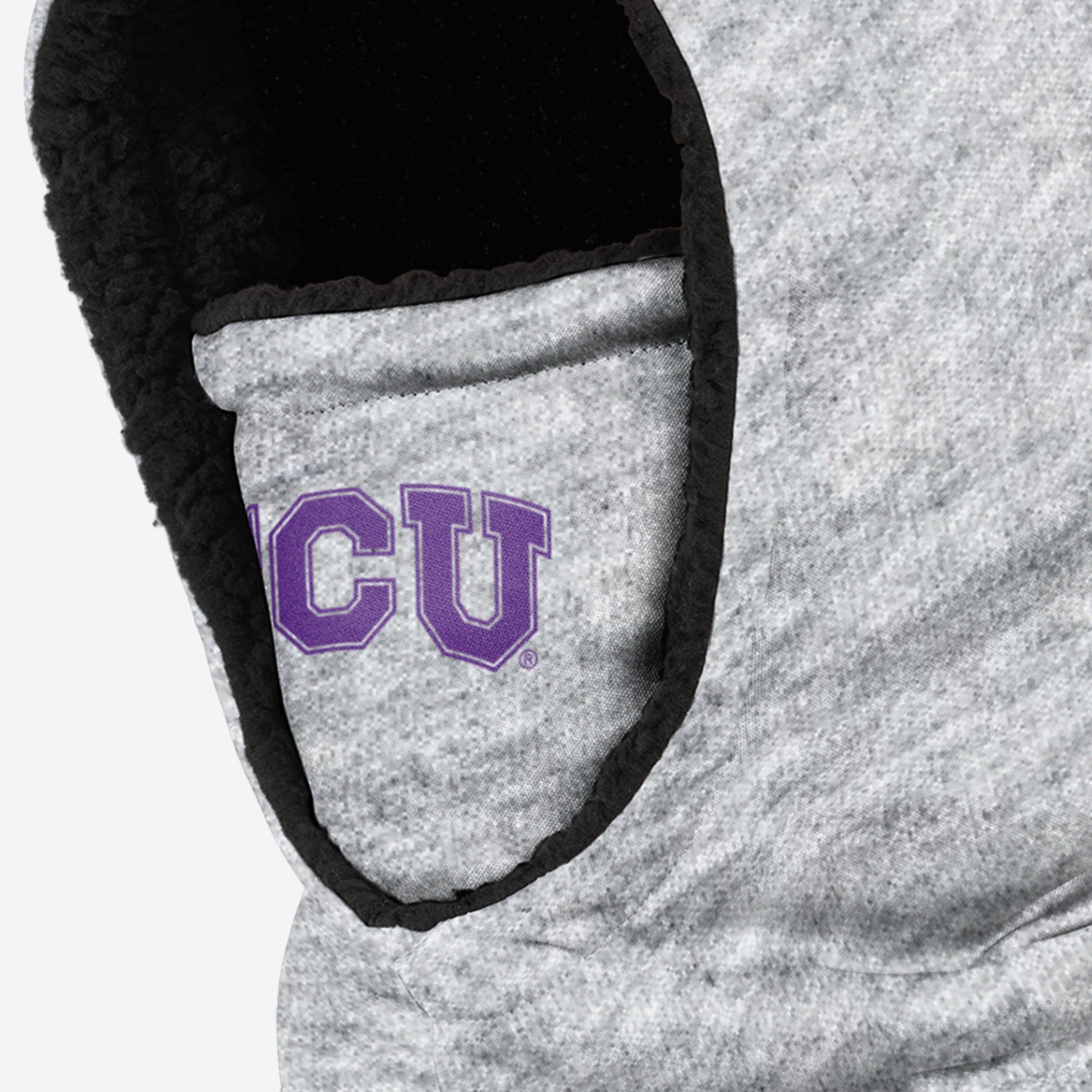 TCU Horned Frogs Heather Grey Big Logo Hooded Gaiter - A Must - Have for Fans!
