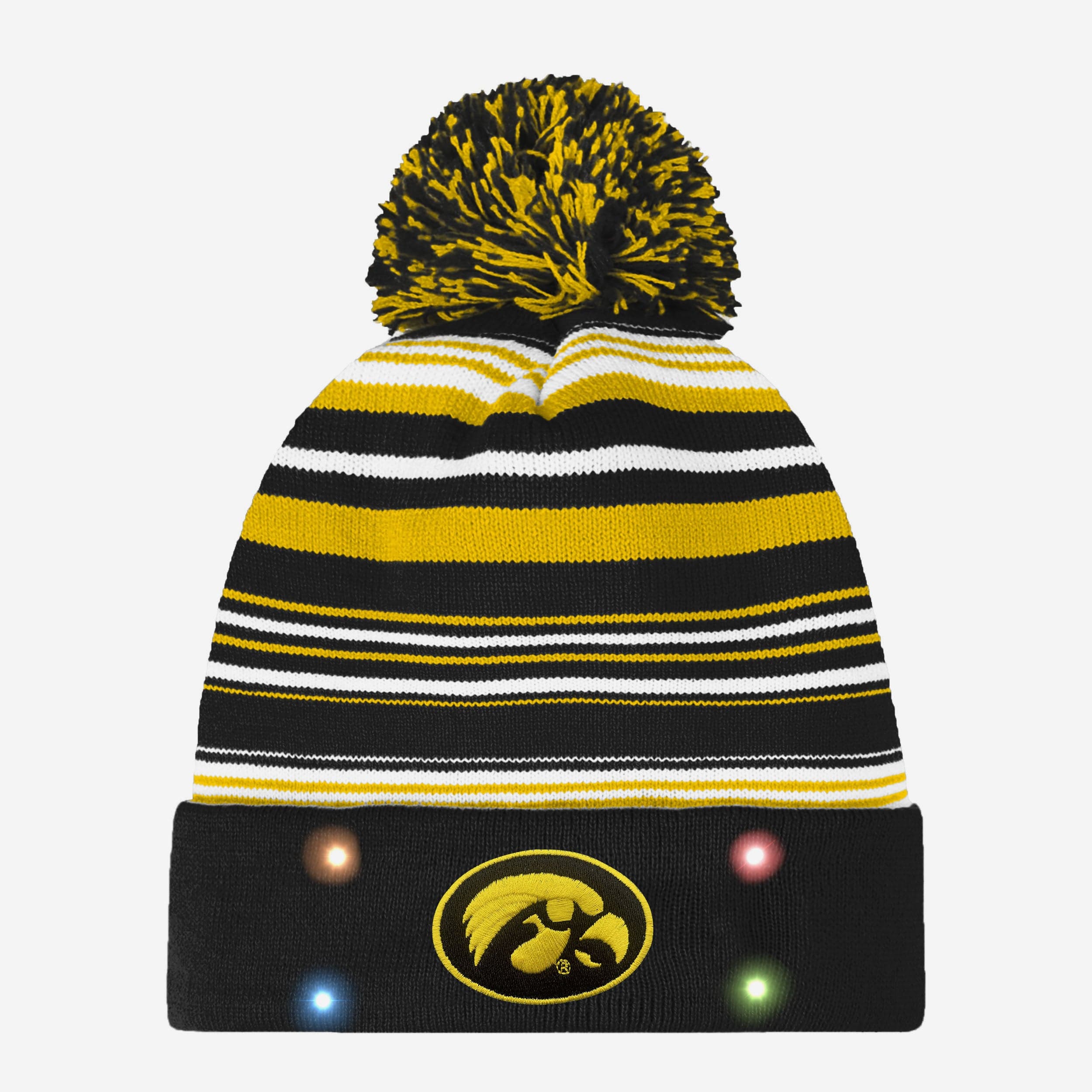 Iowa Hawkeyes Super Cool Horizontal Stripe Light - Up Beanie