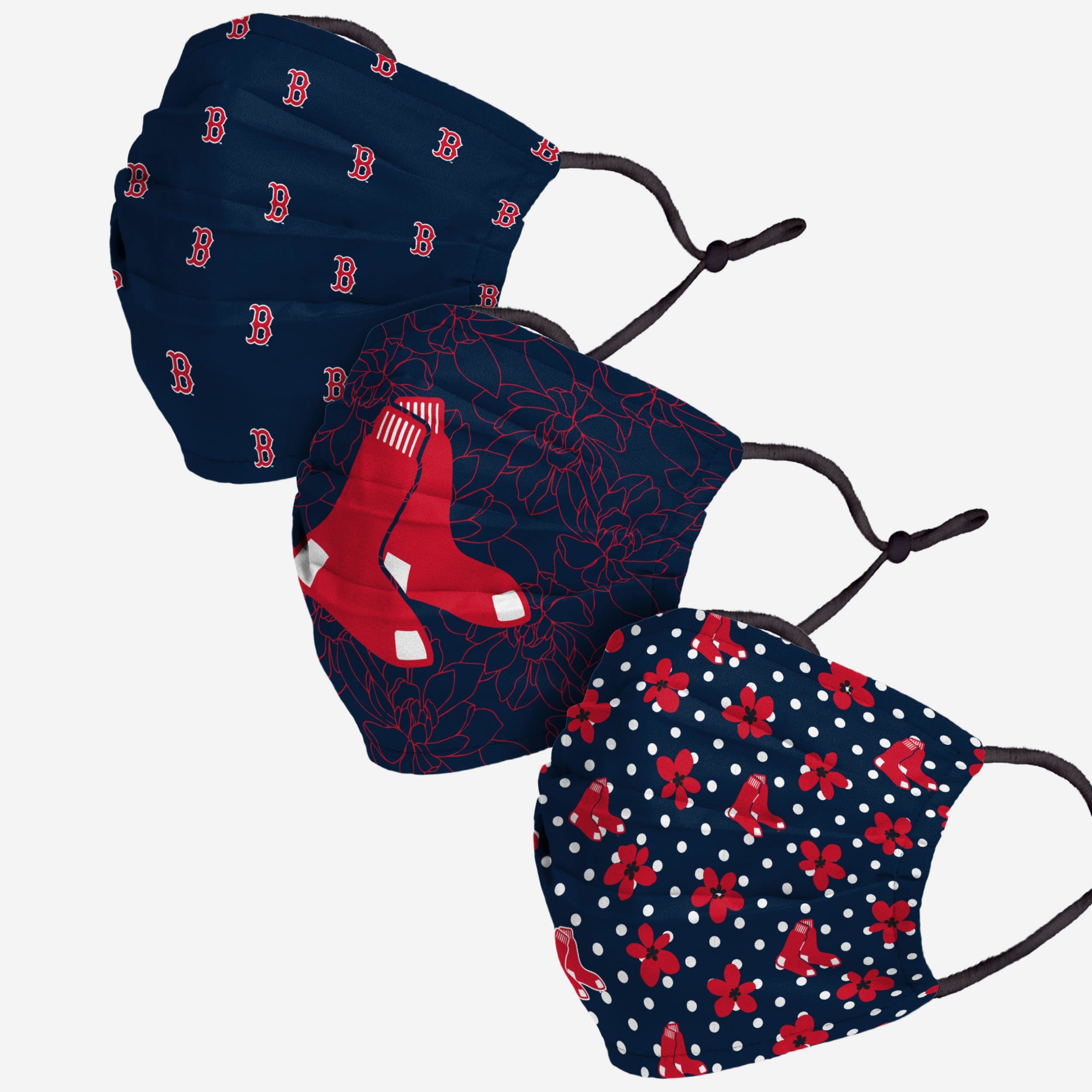 Boston Red Sox Gameday Gardener 3-Pack Fashion Face Covers - Show Your Team Spirit!