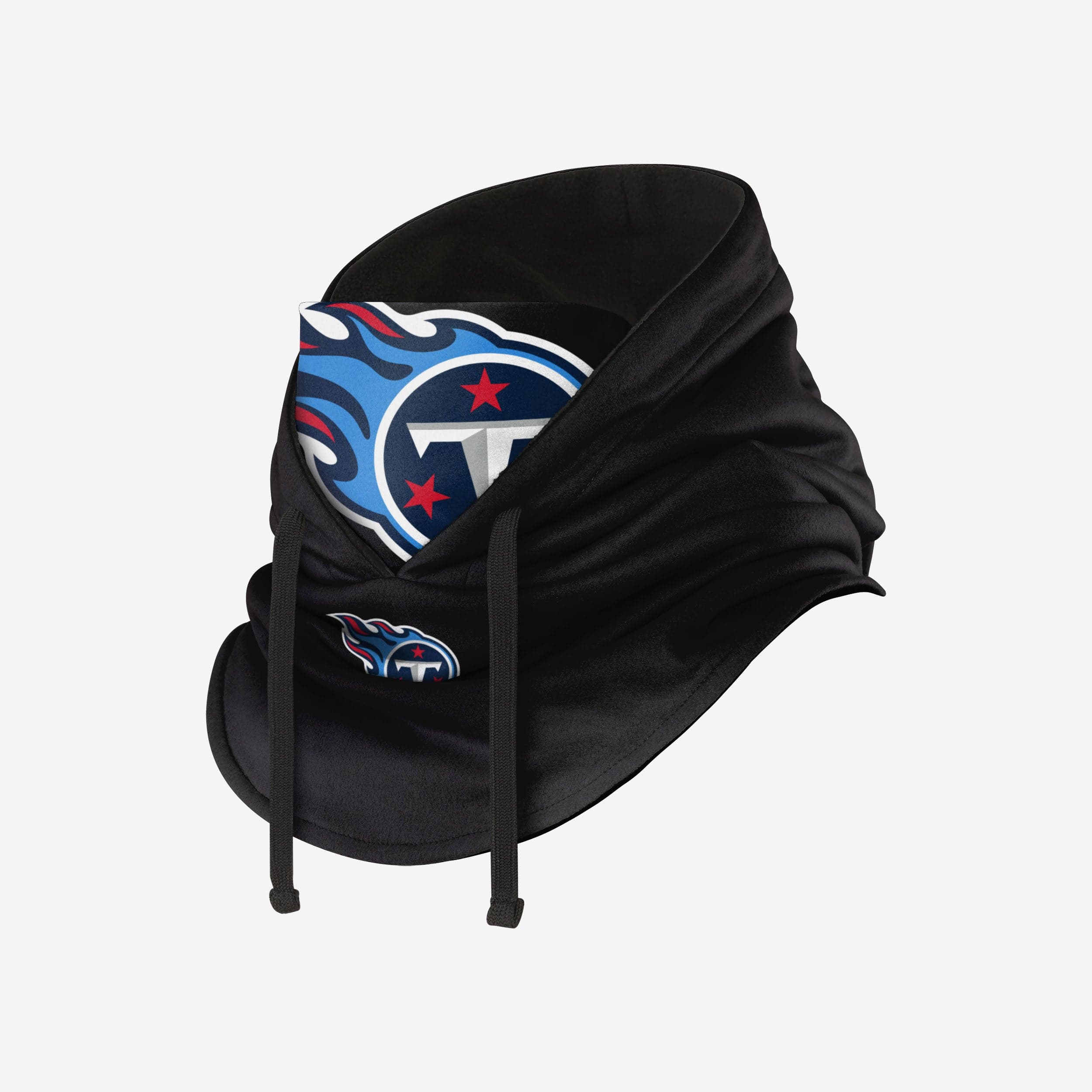 Tennessee Titans Stylish Black Drawstring Hooded Gaiter - Show Your Team Spirit!