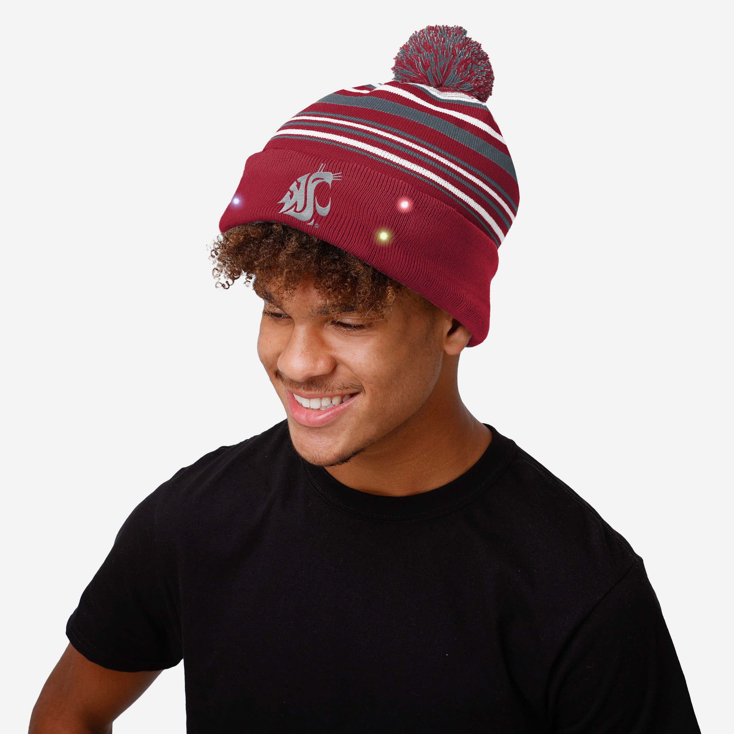 Washington State Cougars Light - Up Horizontal Stripe Beanie: A Must - Have for Fans