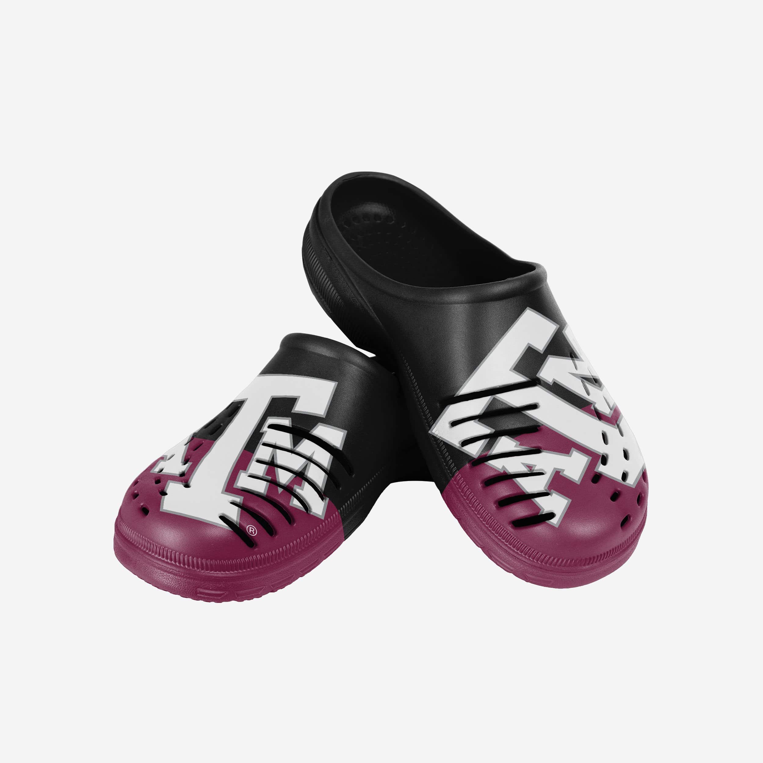 Texas A&M Aggies Colorblock Big Logo Clogs - Show Your Team Spirit!