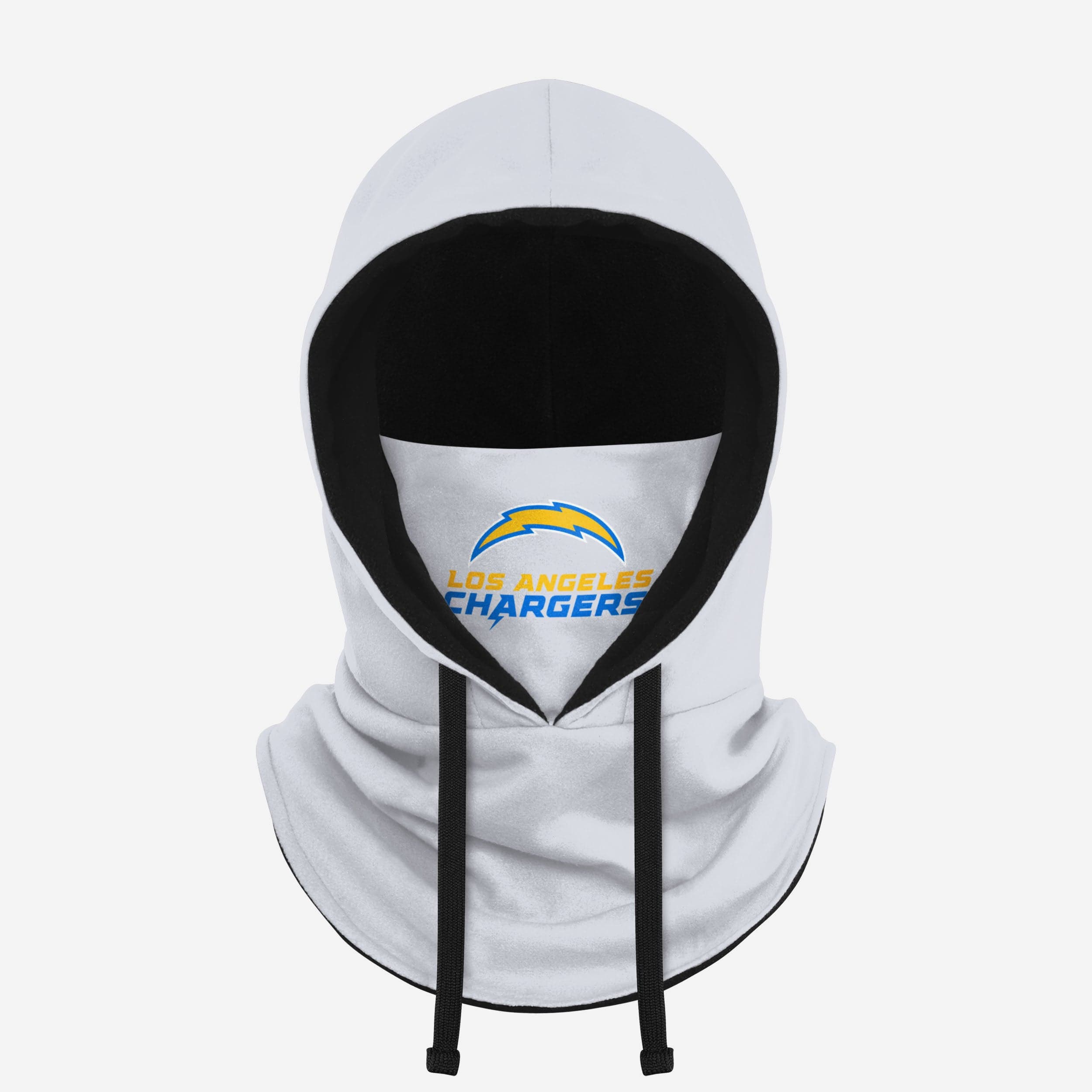 Los Angeles Chargers Stunning White Drawstring Hooded Gaiter - Must - Have for Fans!