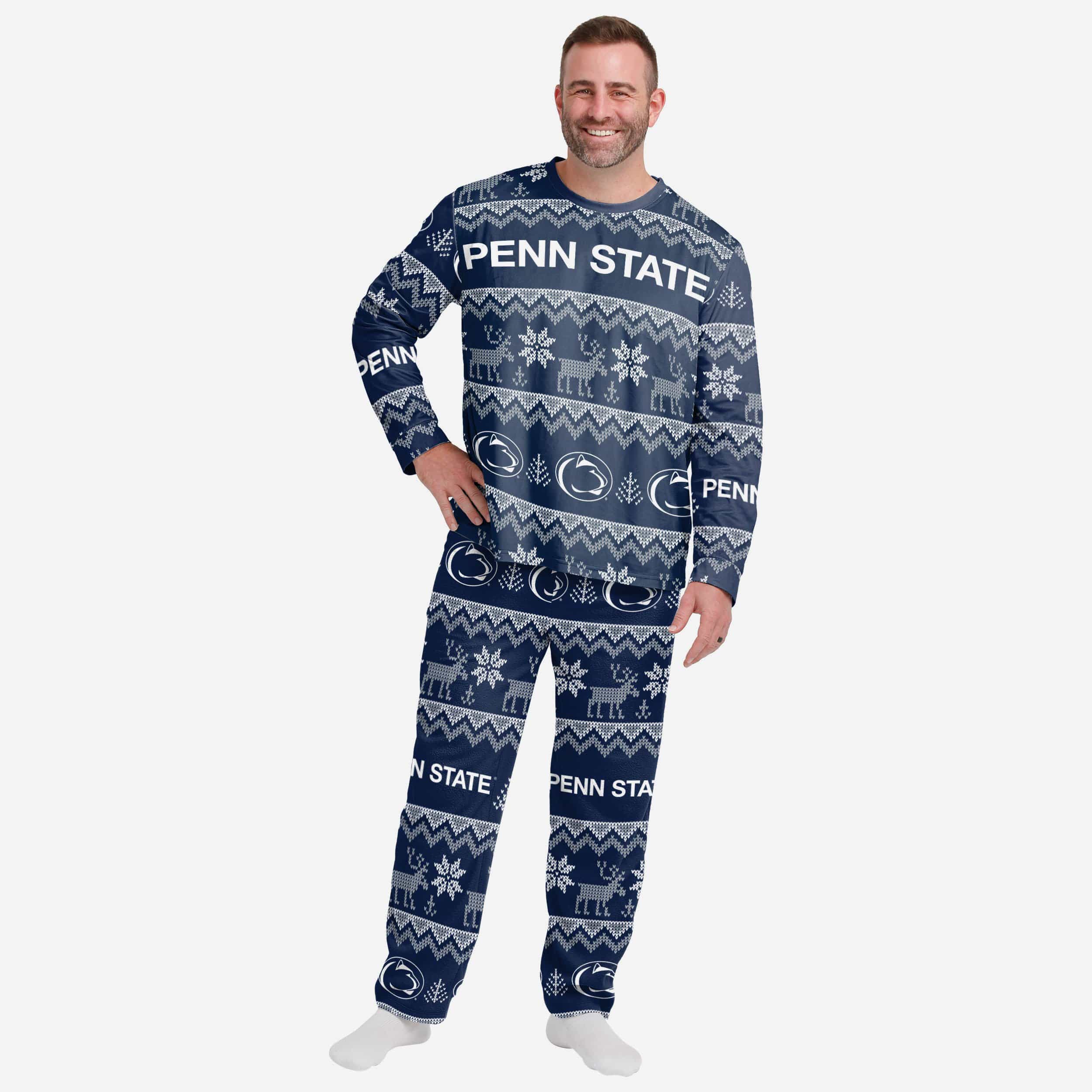 Penn State Nittany Lions Men's Stunning Pattern Family Holiday Pajamas