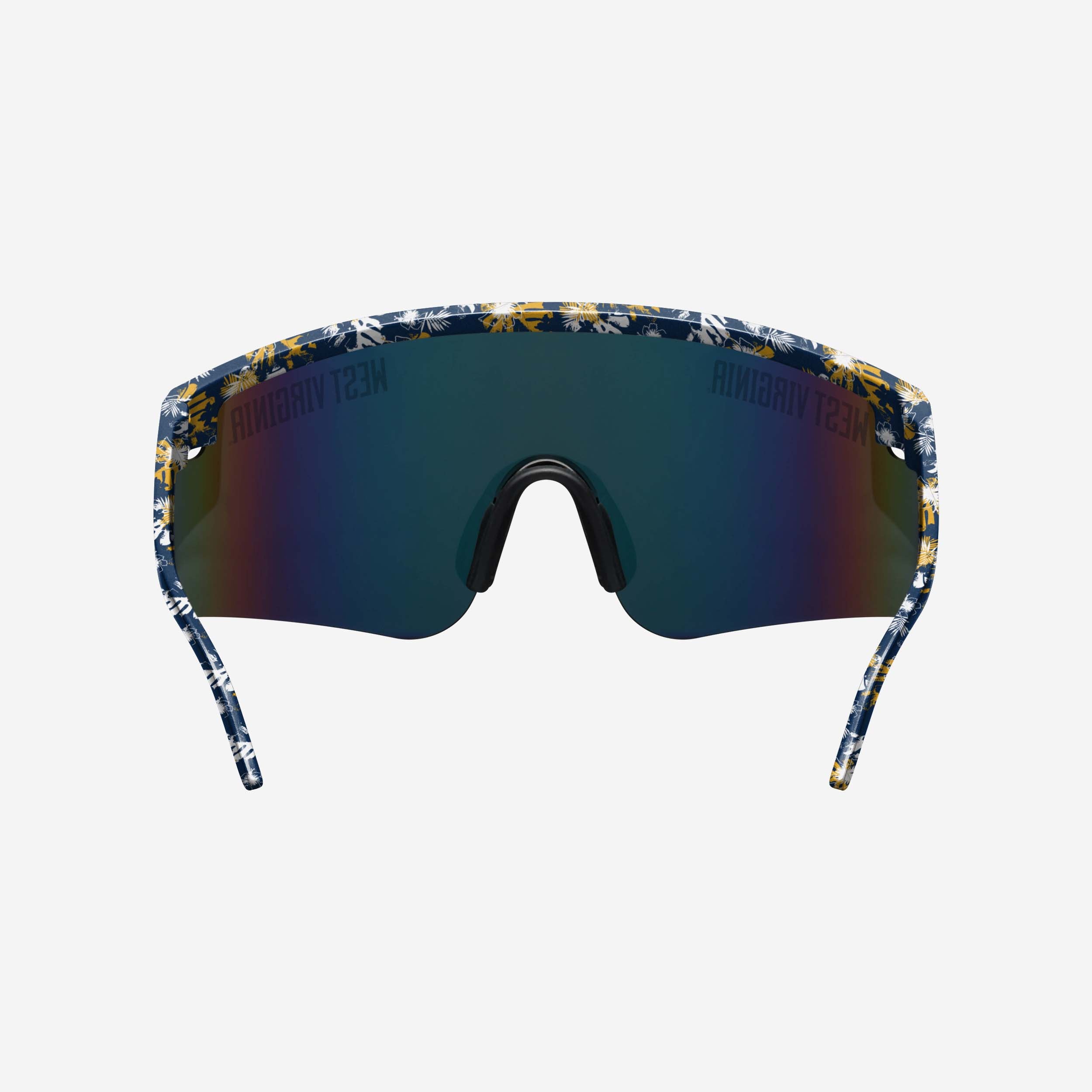 West Virginia Mountaineers Stylish Floral Large Frame Sunglasses