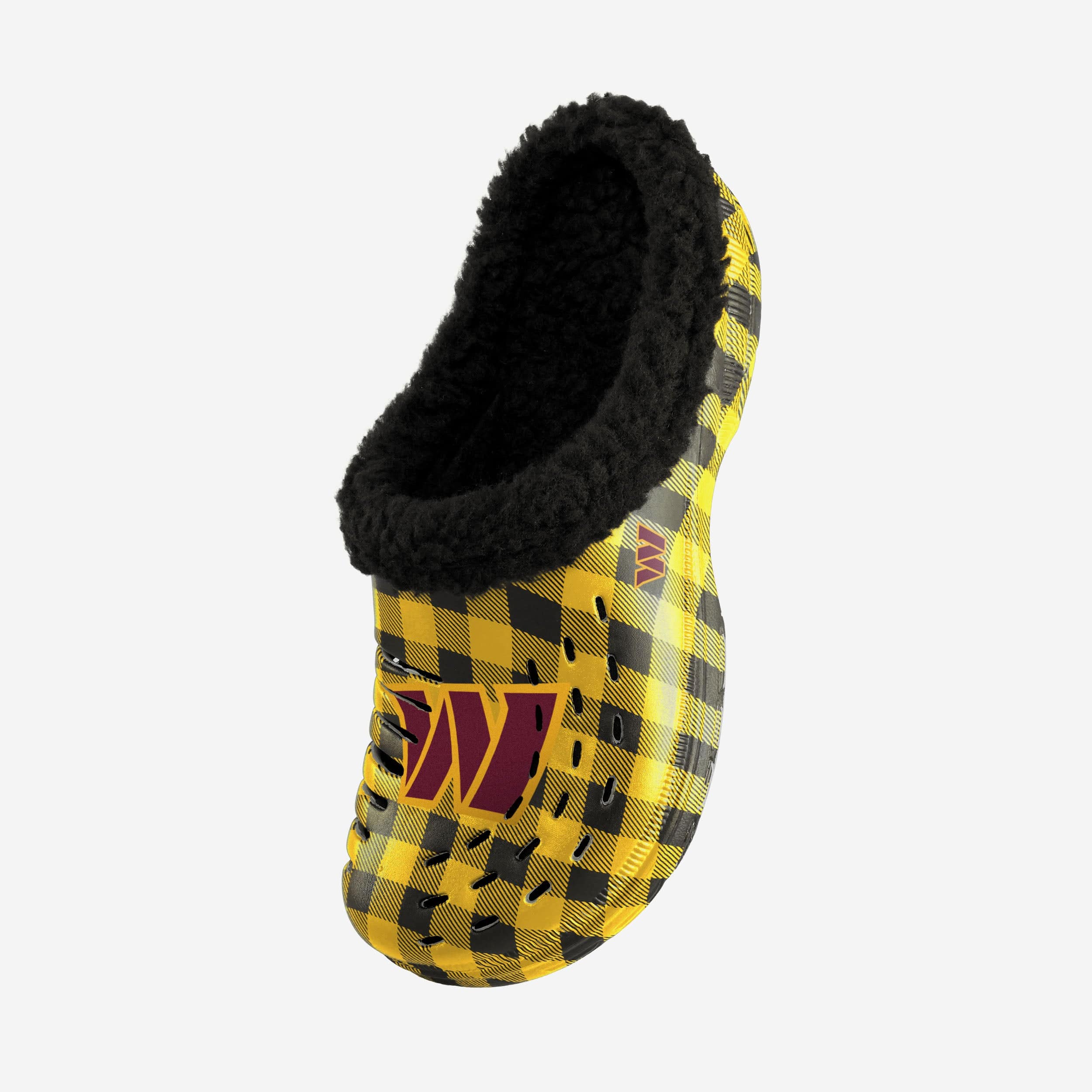 Washington Commanders Sherpa-Lined Buffalo Check Fashion Clogs