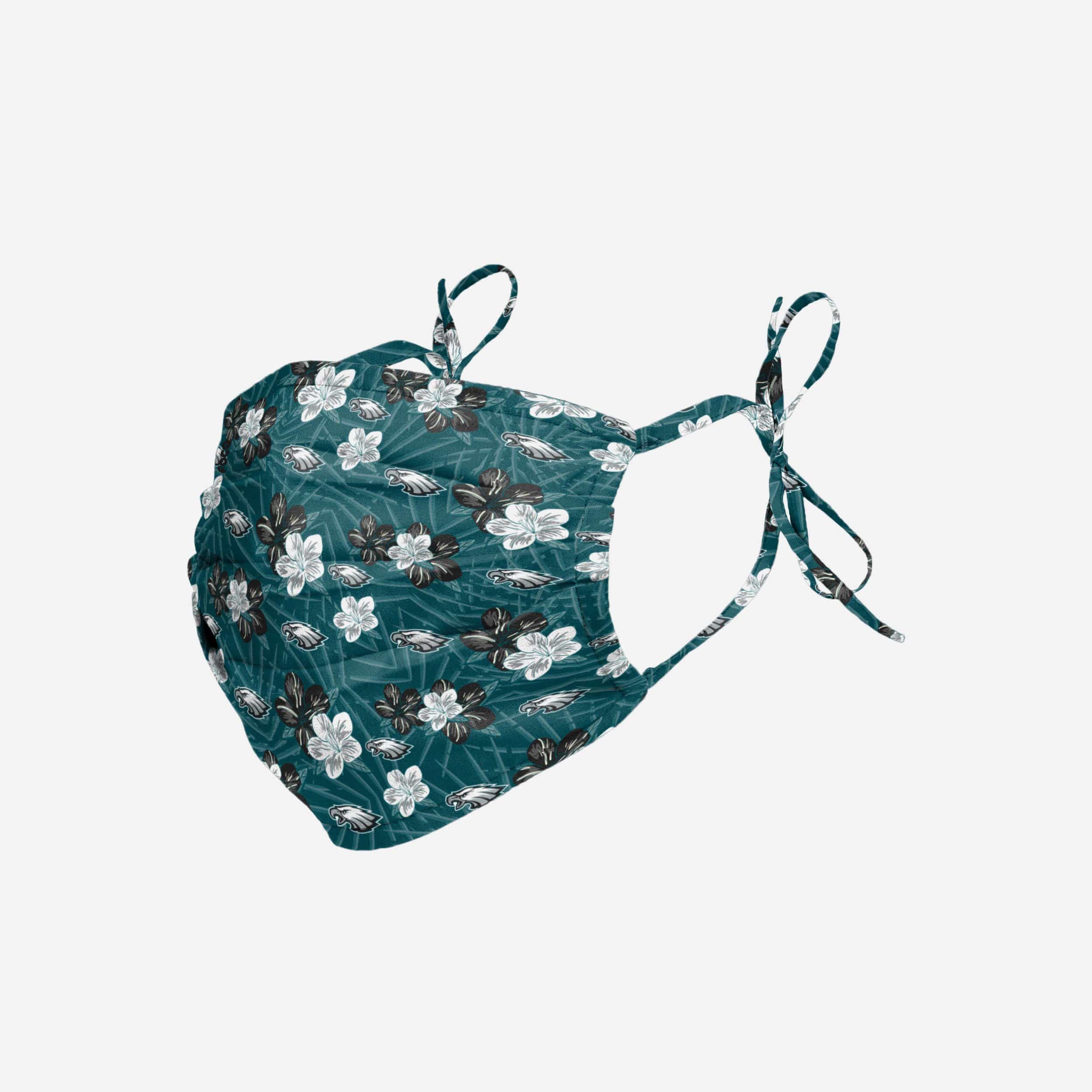 Philadelphia Eagles Hibiscus Tie-Back Face Cover - Show Your Team Spirit!