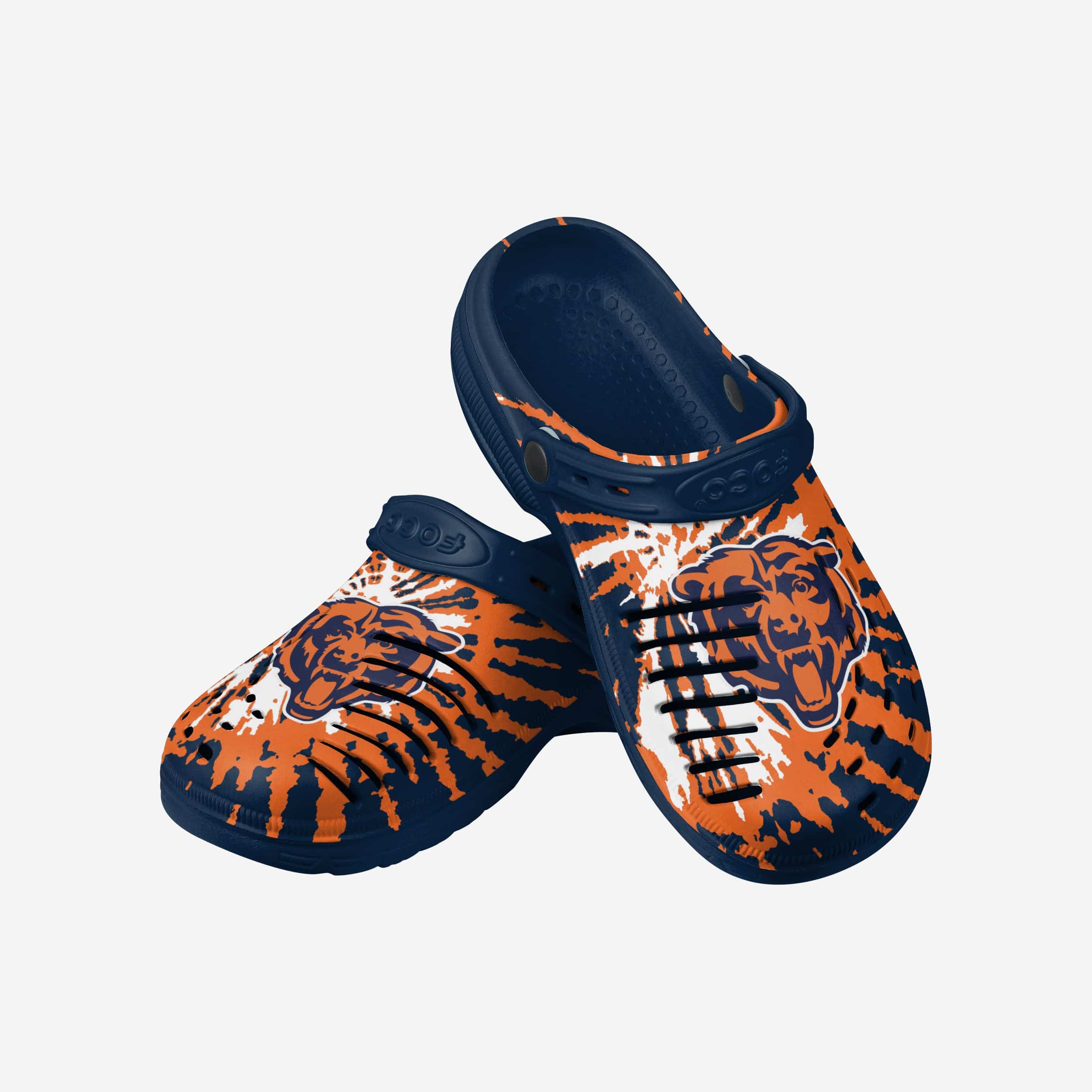 Chicago Bears Tie - Dye Strappy Clogs: Groovy Team Spirit!
