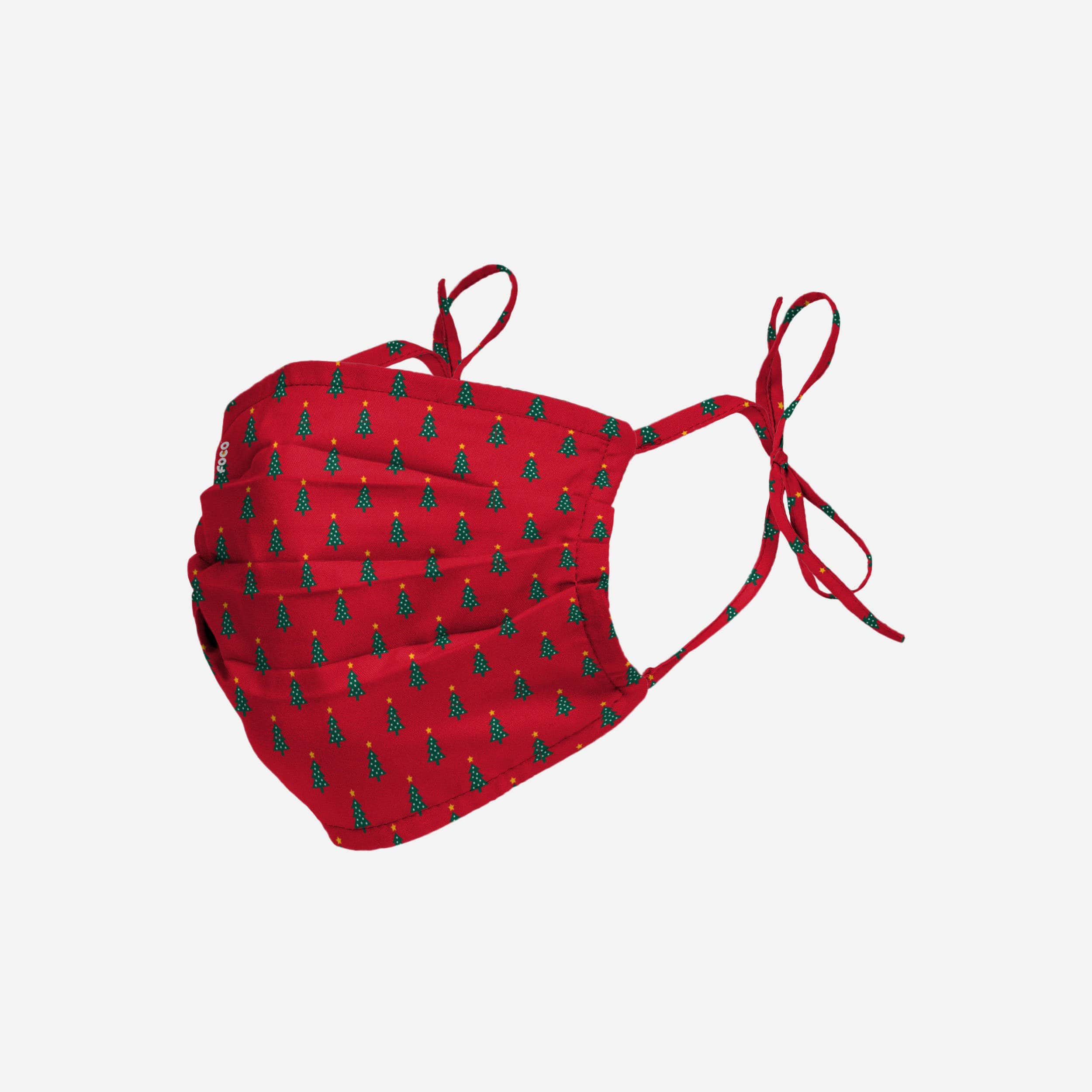 Festive Repeat Christmas Tree Tie-Back Face Cover