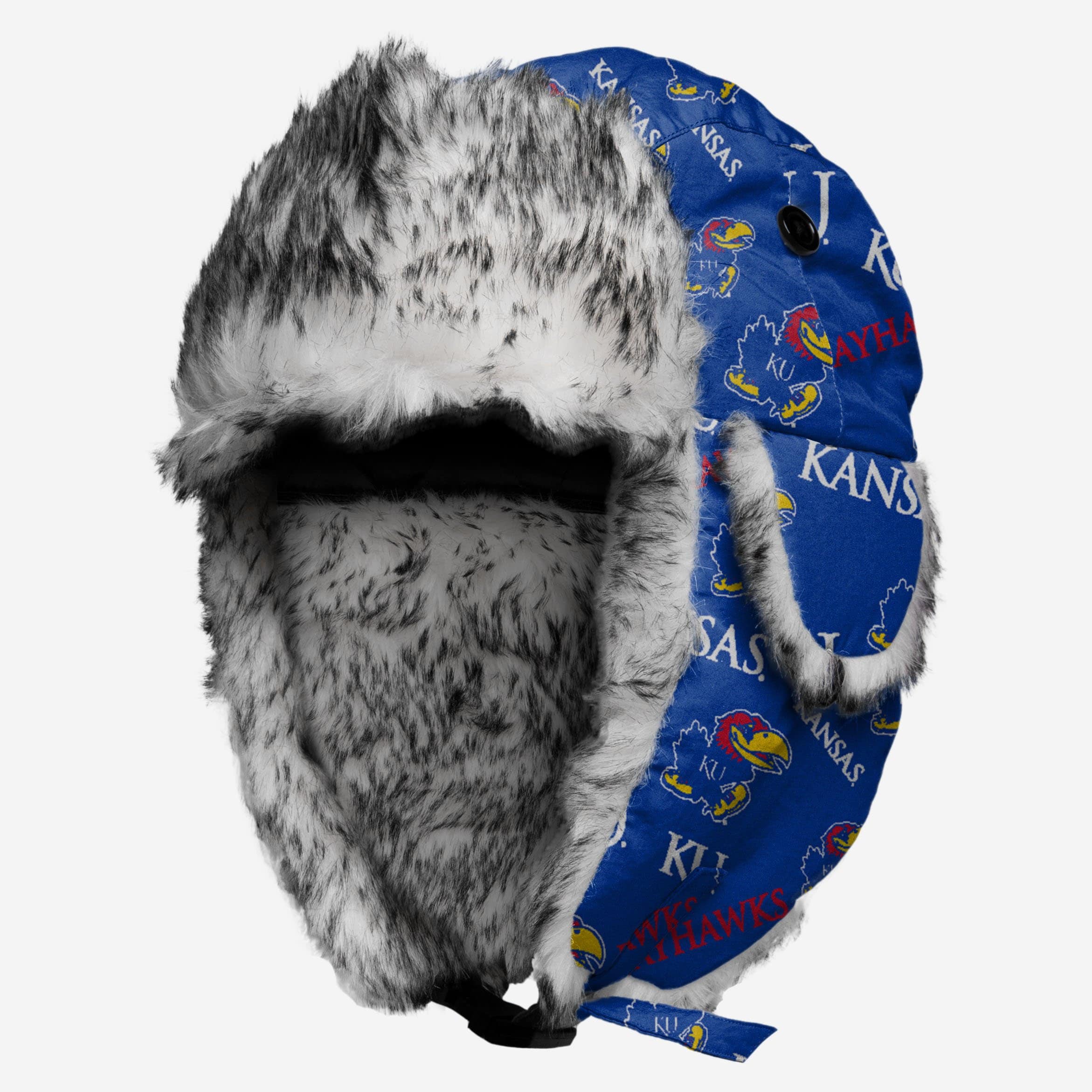 Kansas Jayhawks NCAA Stylish Repeat Print Trapper Hat