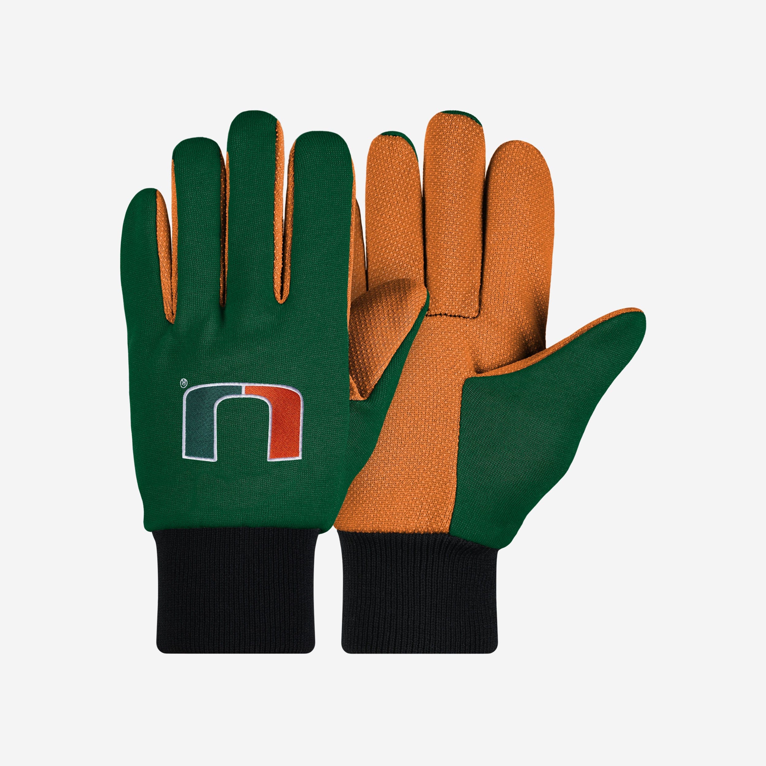 Stylish Miami Hurricanes Colored Palm Utility Gloves