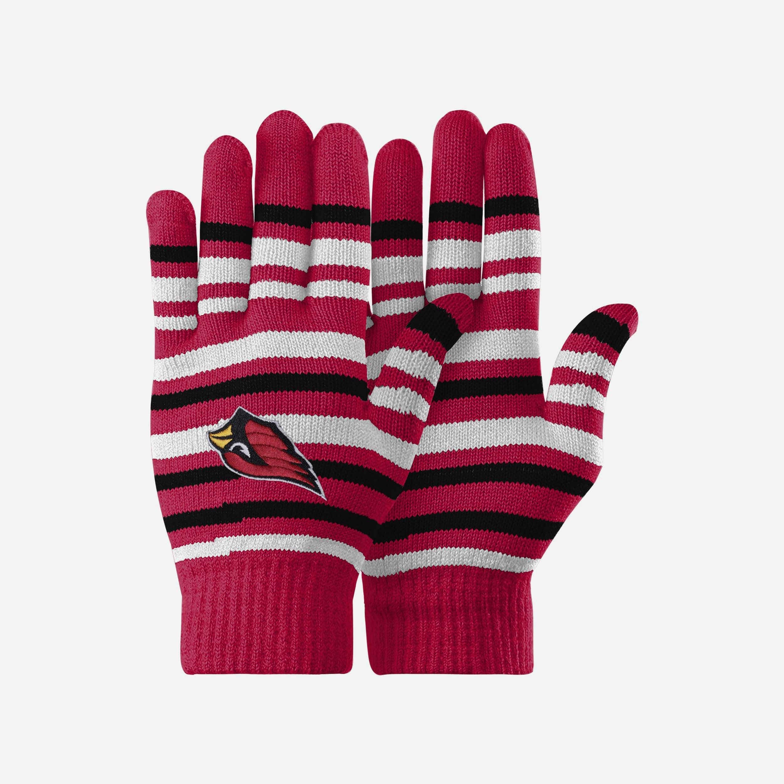 Arizona Cardinals Stylish Stripe Finger Stretch Gloves