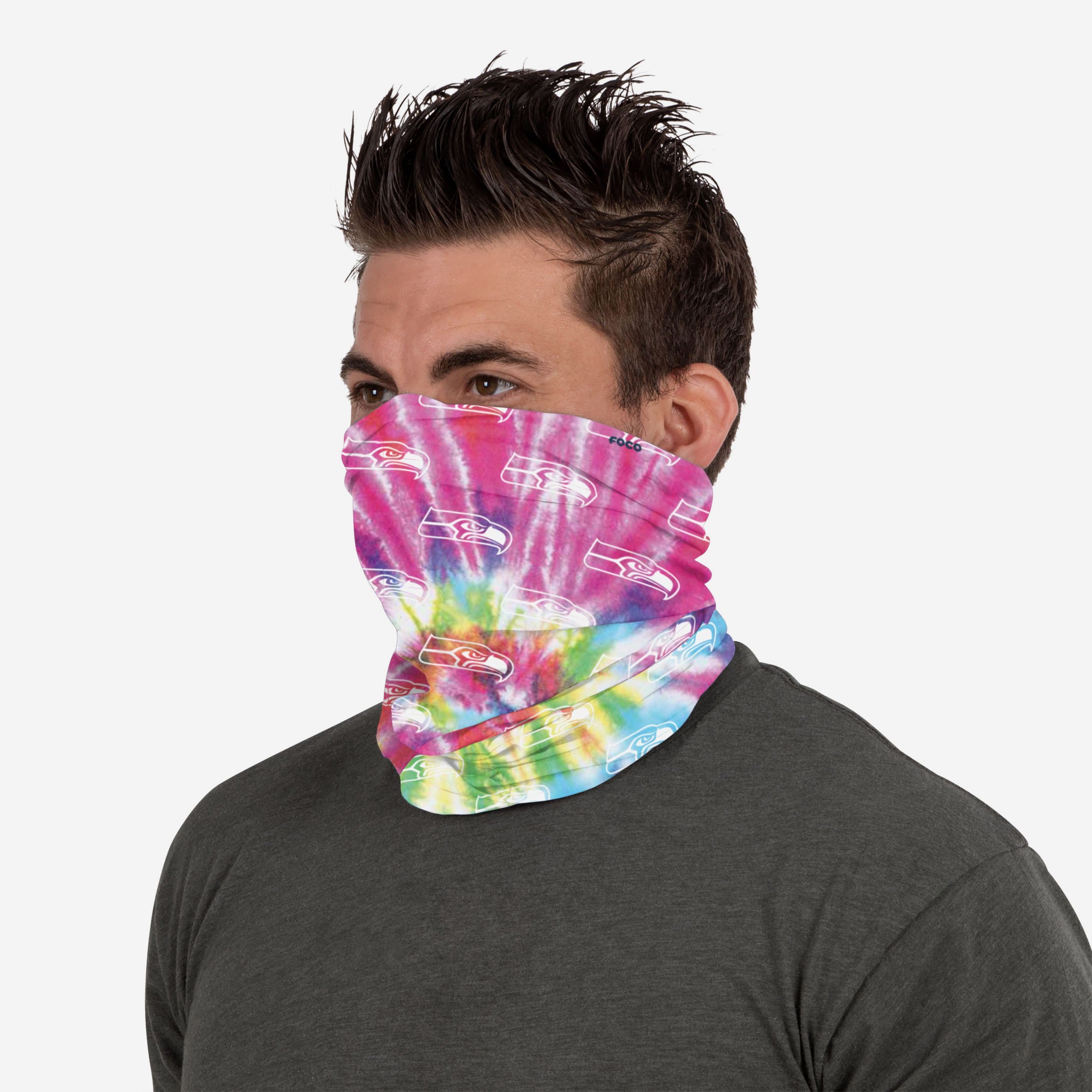 Seattle Seahawks Pastel Tie - Dye Gorgeous Gaiter Scarf