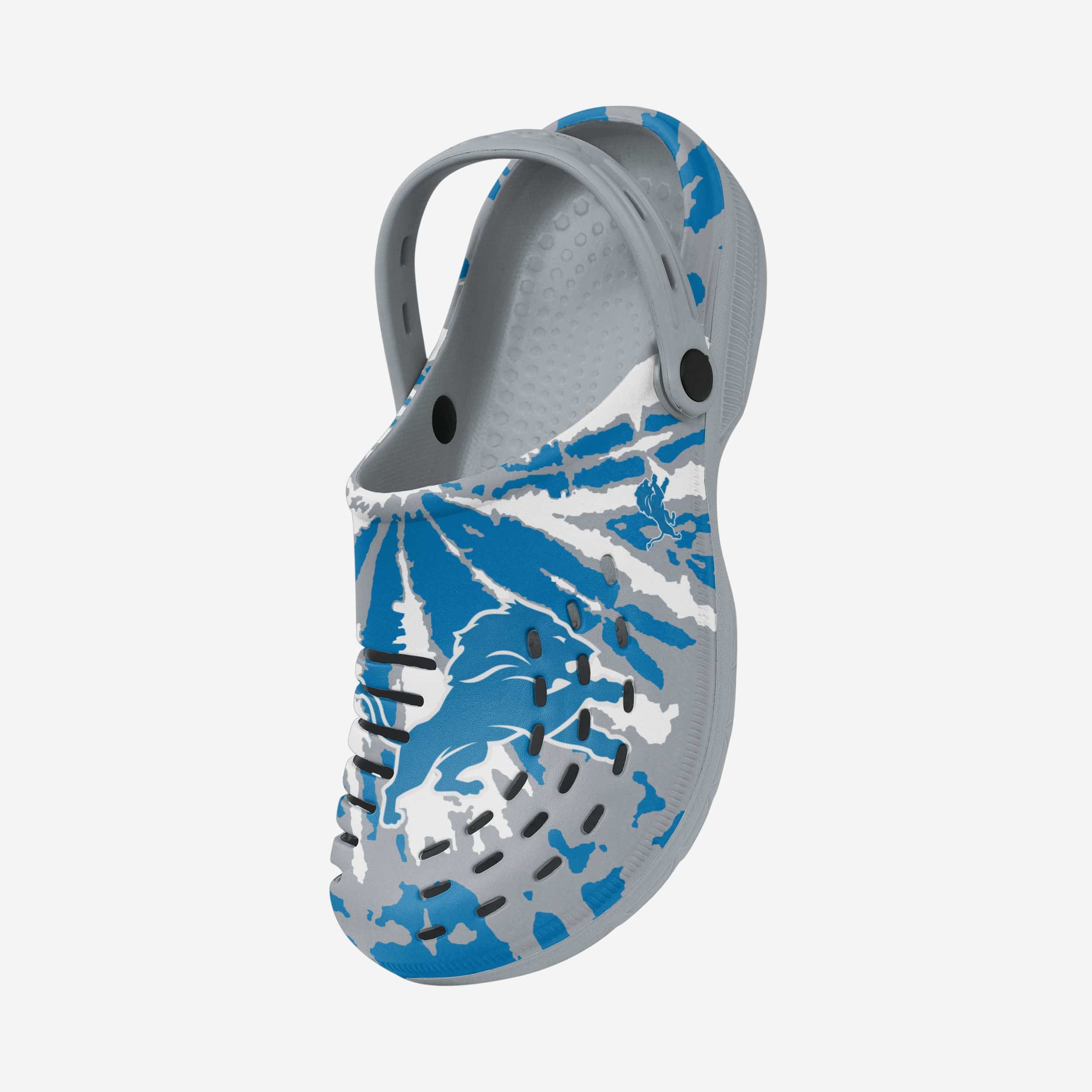 Detroit Lions Stylish Tie - Dye Clogs with Straps
