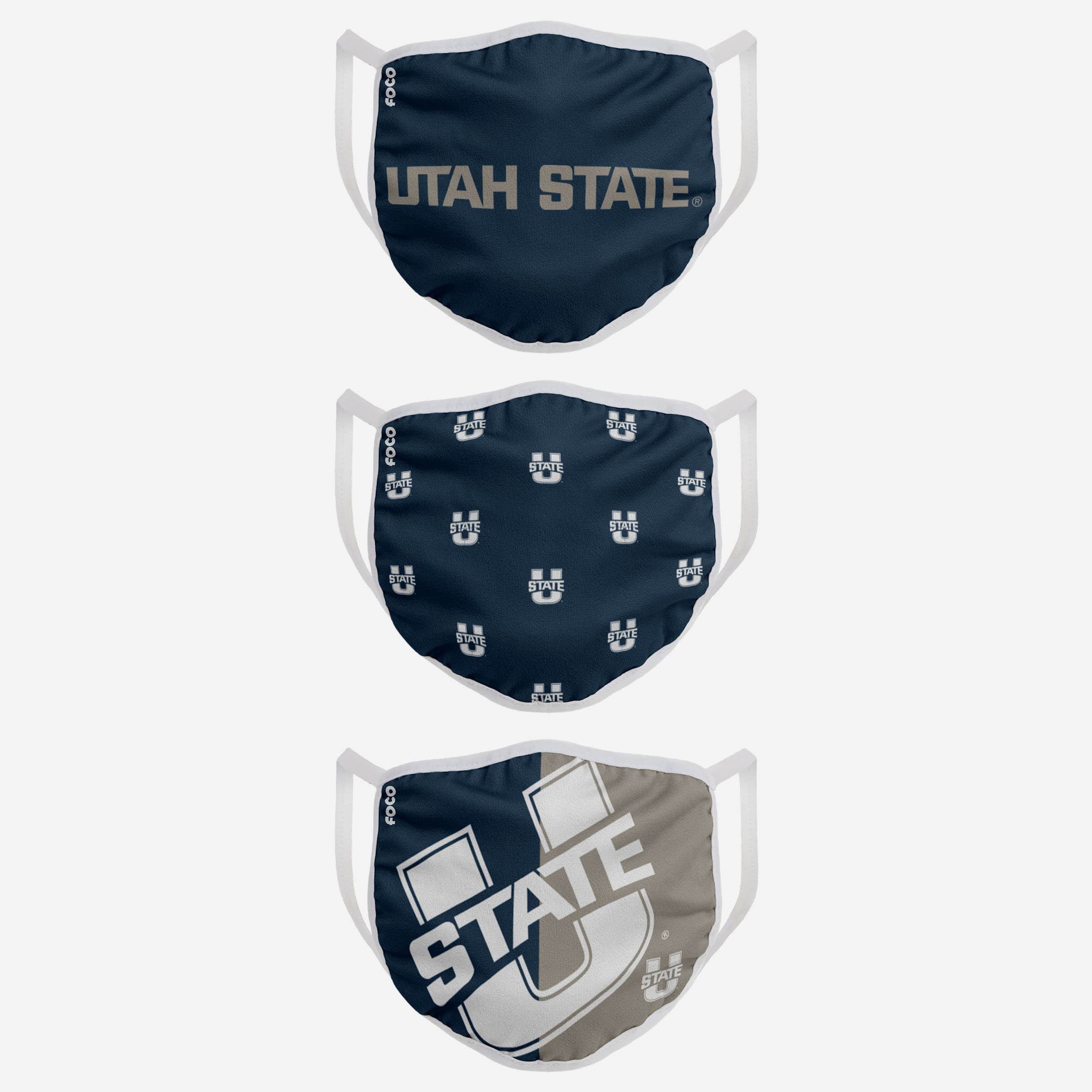 Utah State Aggies 3-Pack Face Cover - Show Your Team Spirit!