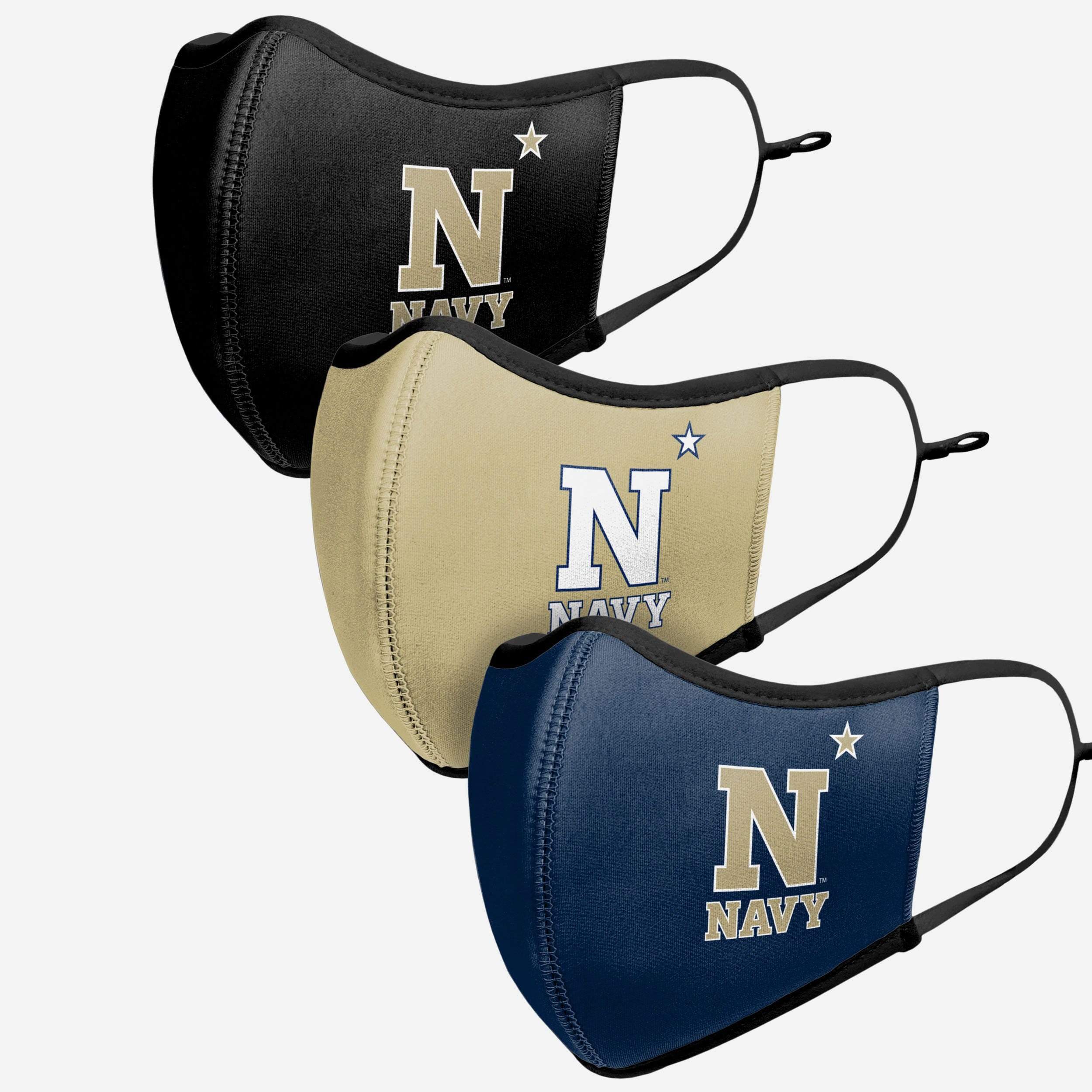Navy Midshipmen Sport 3-Pack Face Cover - Represent Your Team in Style!