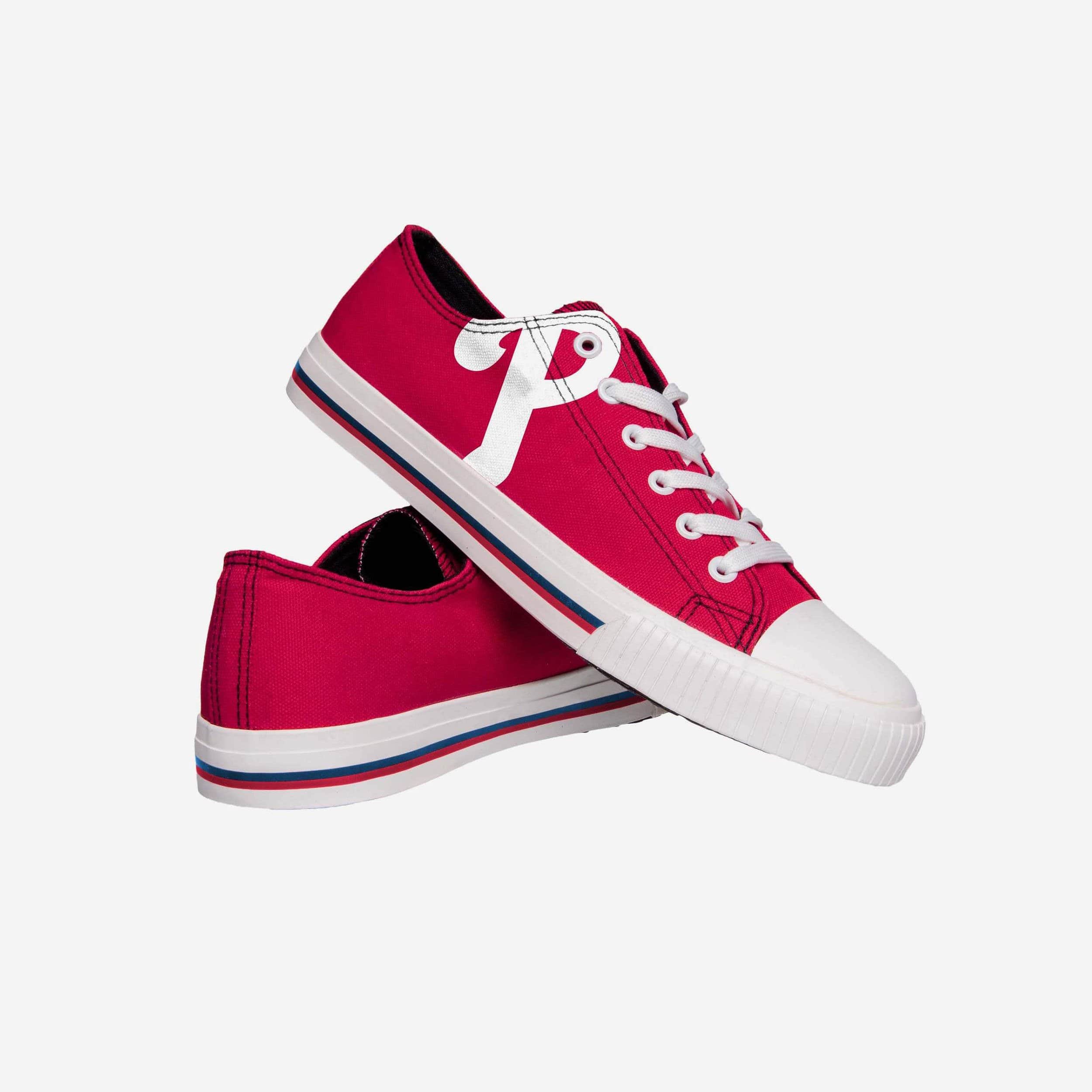 Philadelphia Phillies Men's Stylish Low-Top Big Logo Canvas Shoes