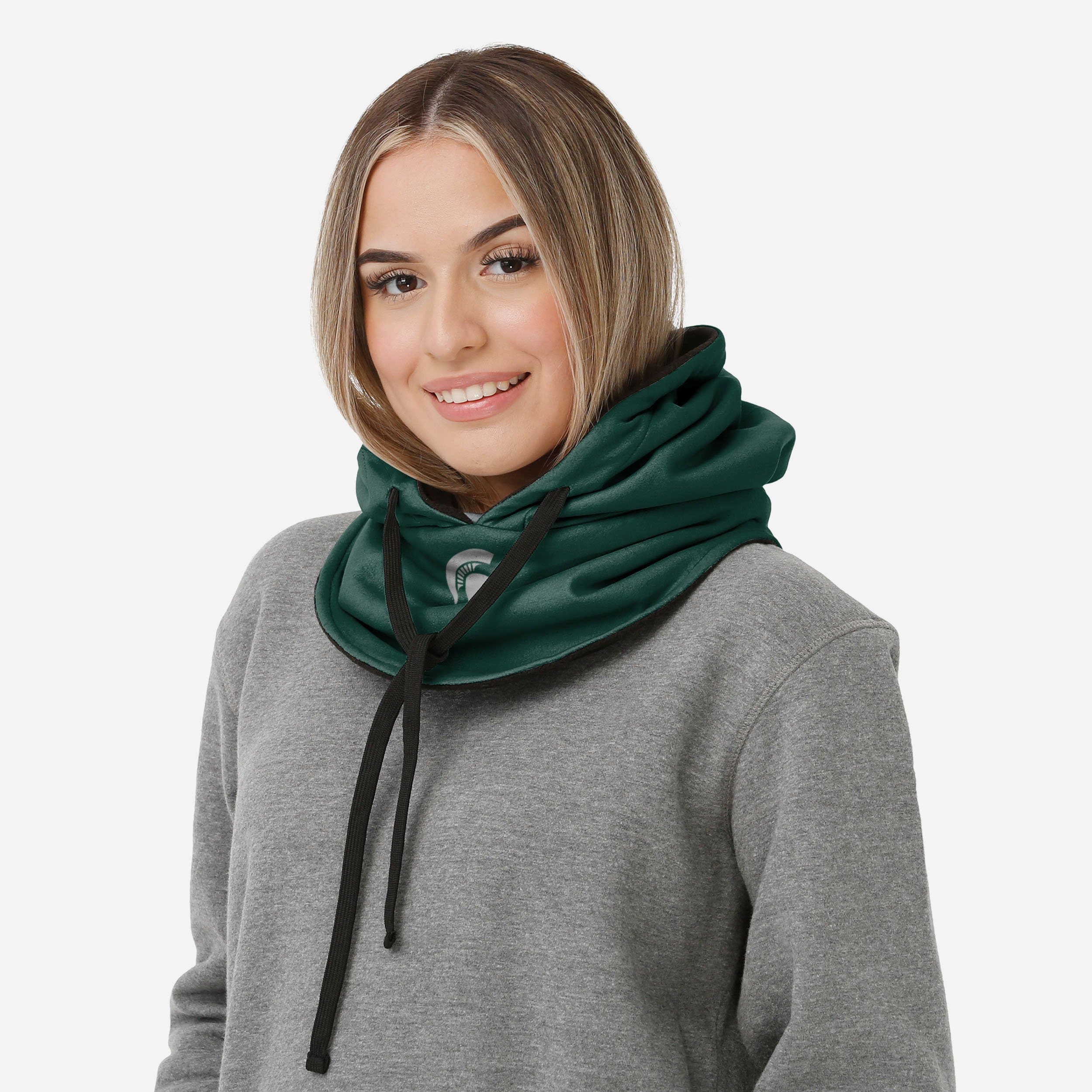 Michigan State Spartans Drawstring Hooded Gaiter - Stay Stylish and Warm!