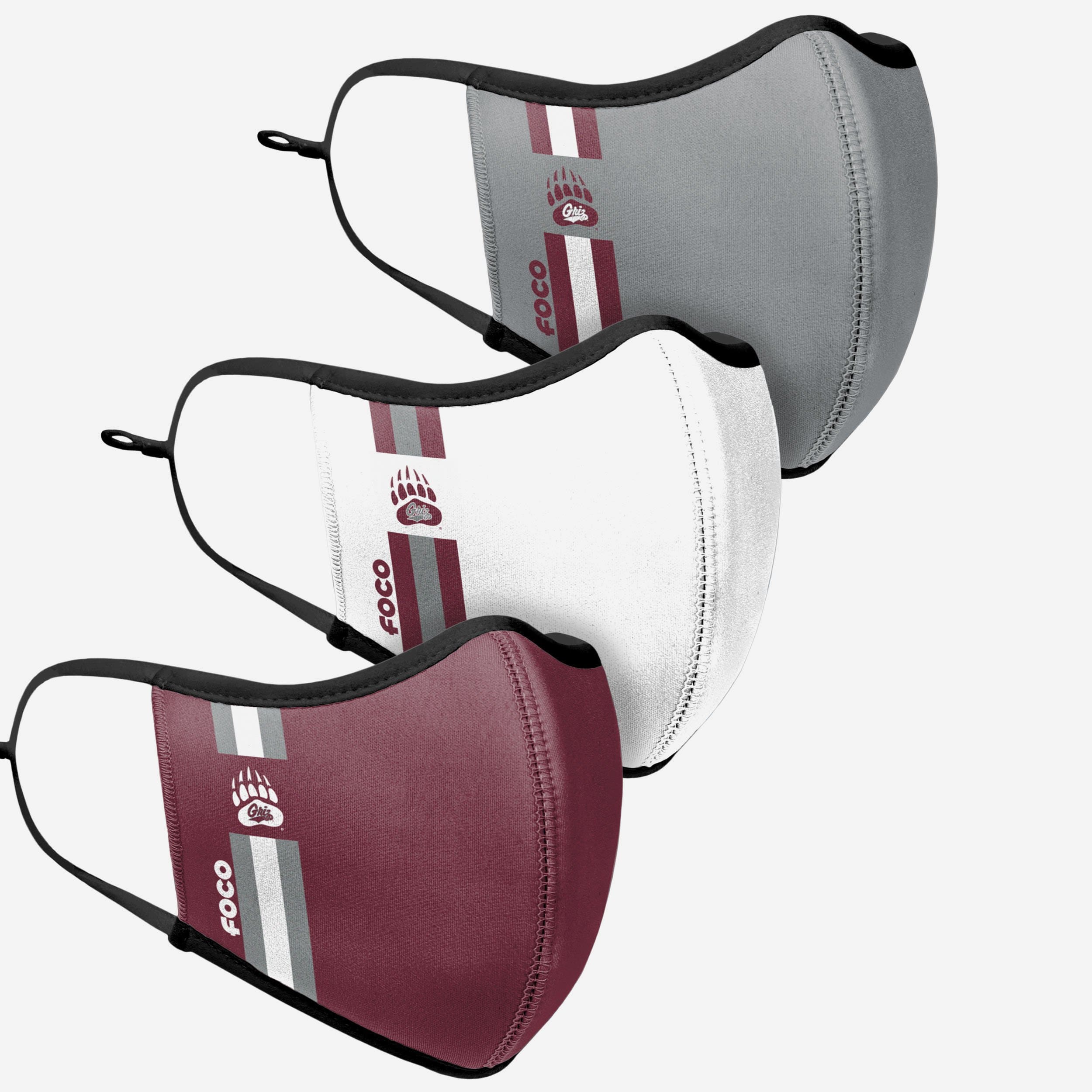 Montana Grizzlies Sport 3-Pack Face Covers - Show Your Team Spirit!