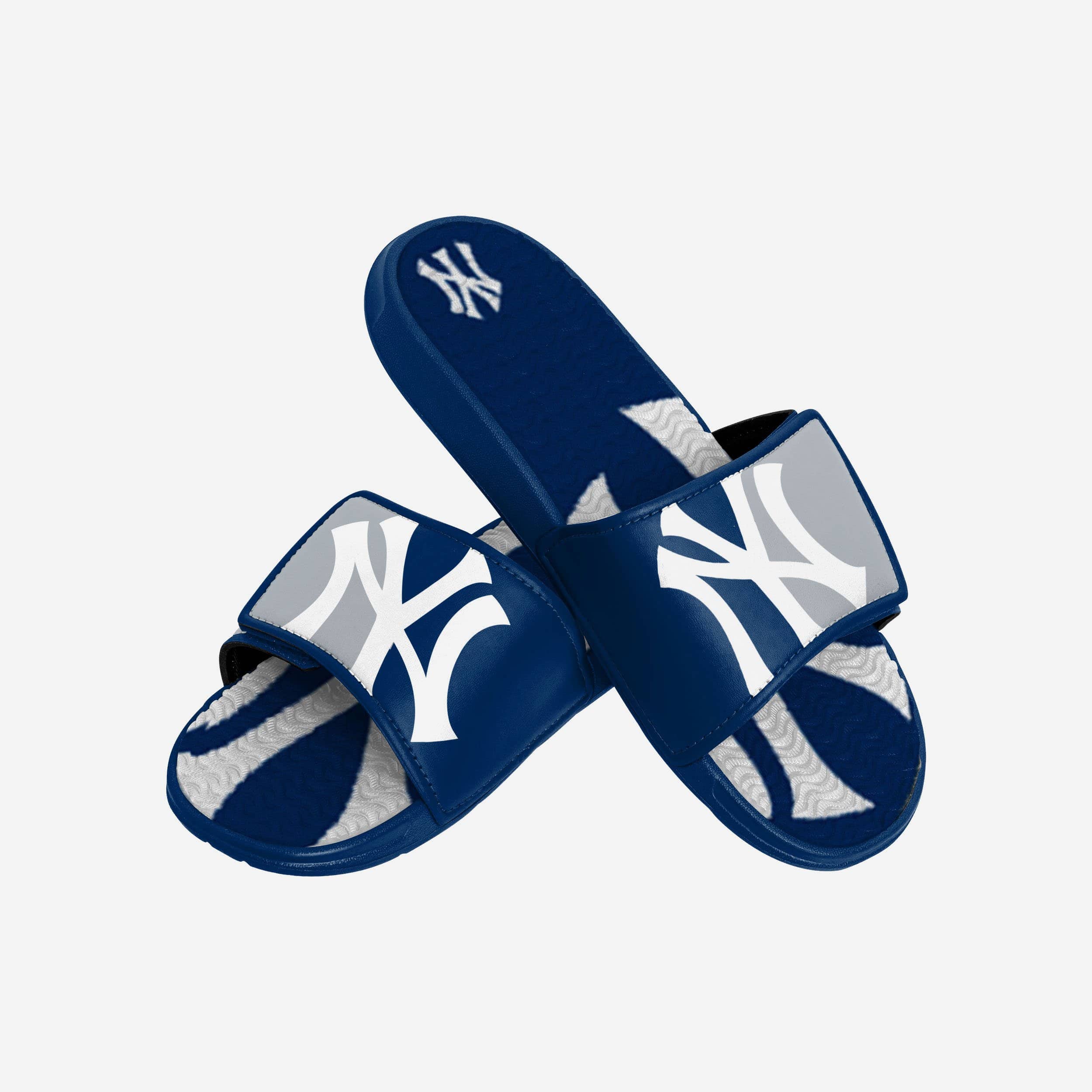 New York Yankees Bold Colorblock Gel Slides: Big Logo Style