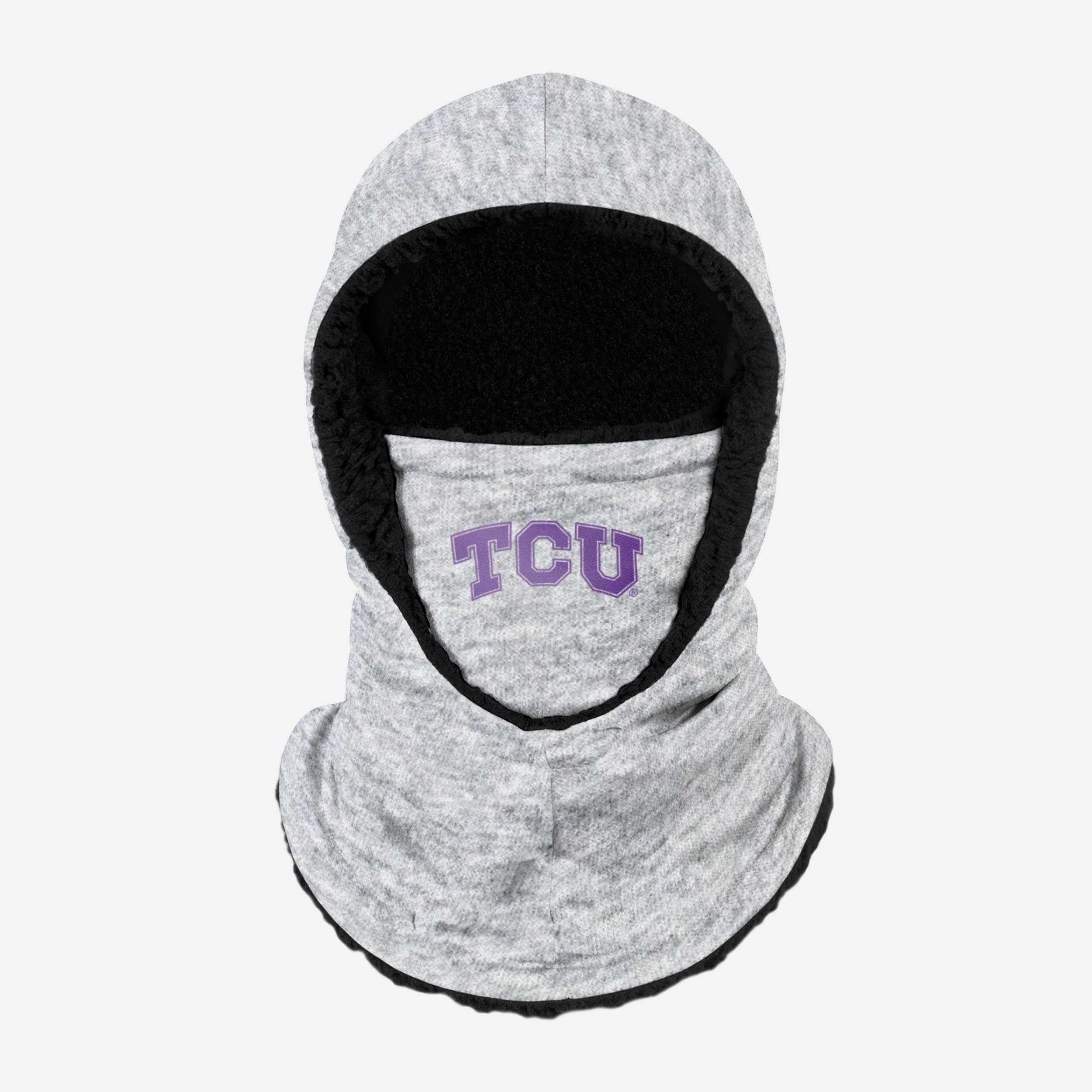 TCU Horned Frogs Heather Grey Big Logo Hooded Gaiter - A Must - Have for Fans!