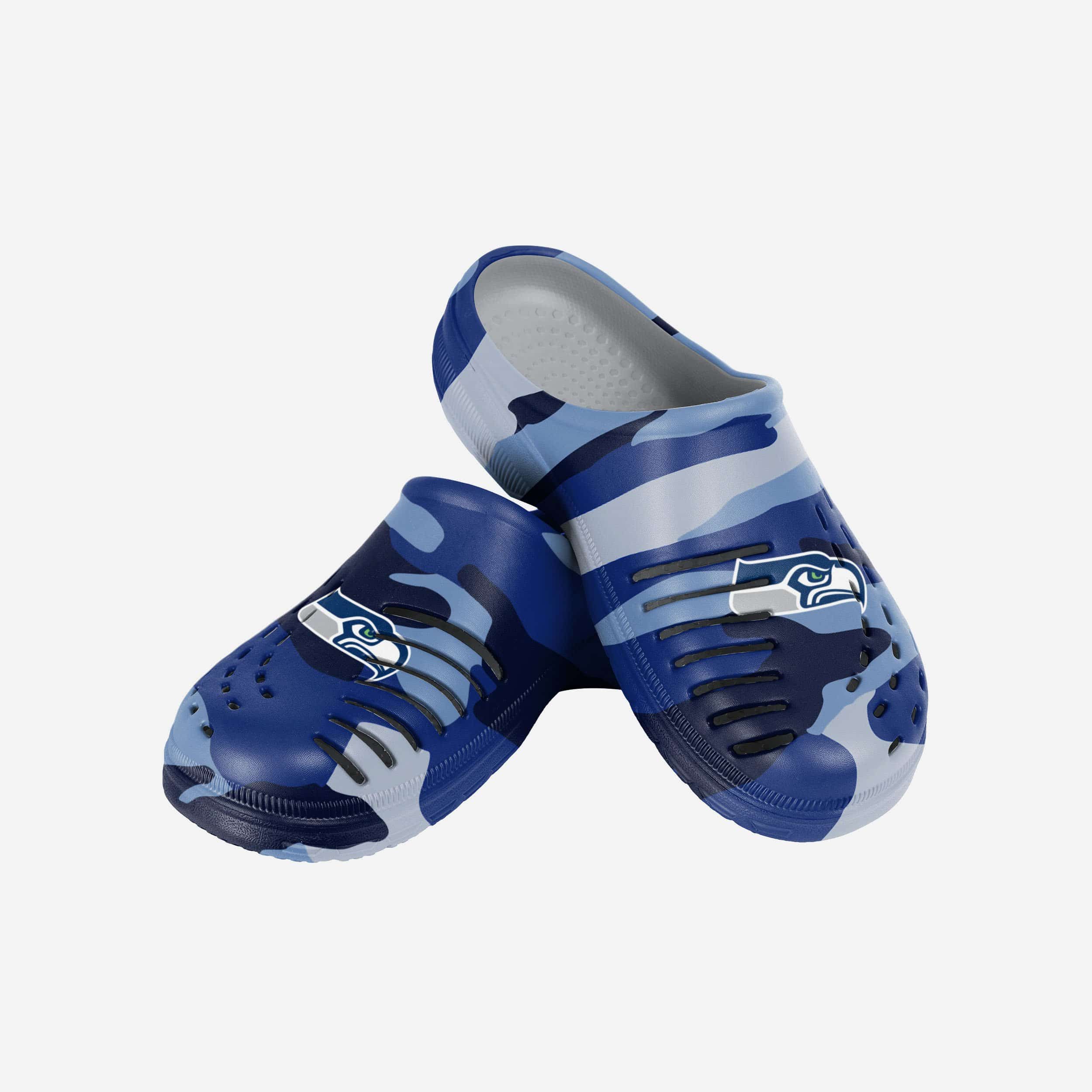 Seattle Seahawks Tonal Camo Clogs - Show Your Fandom!