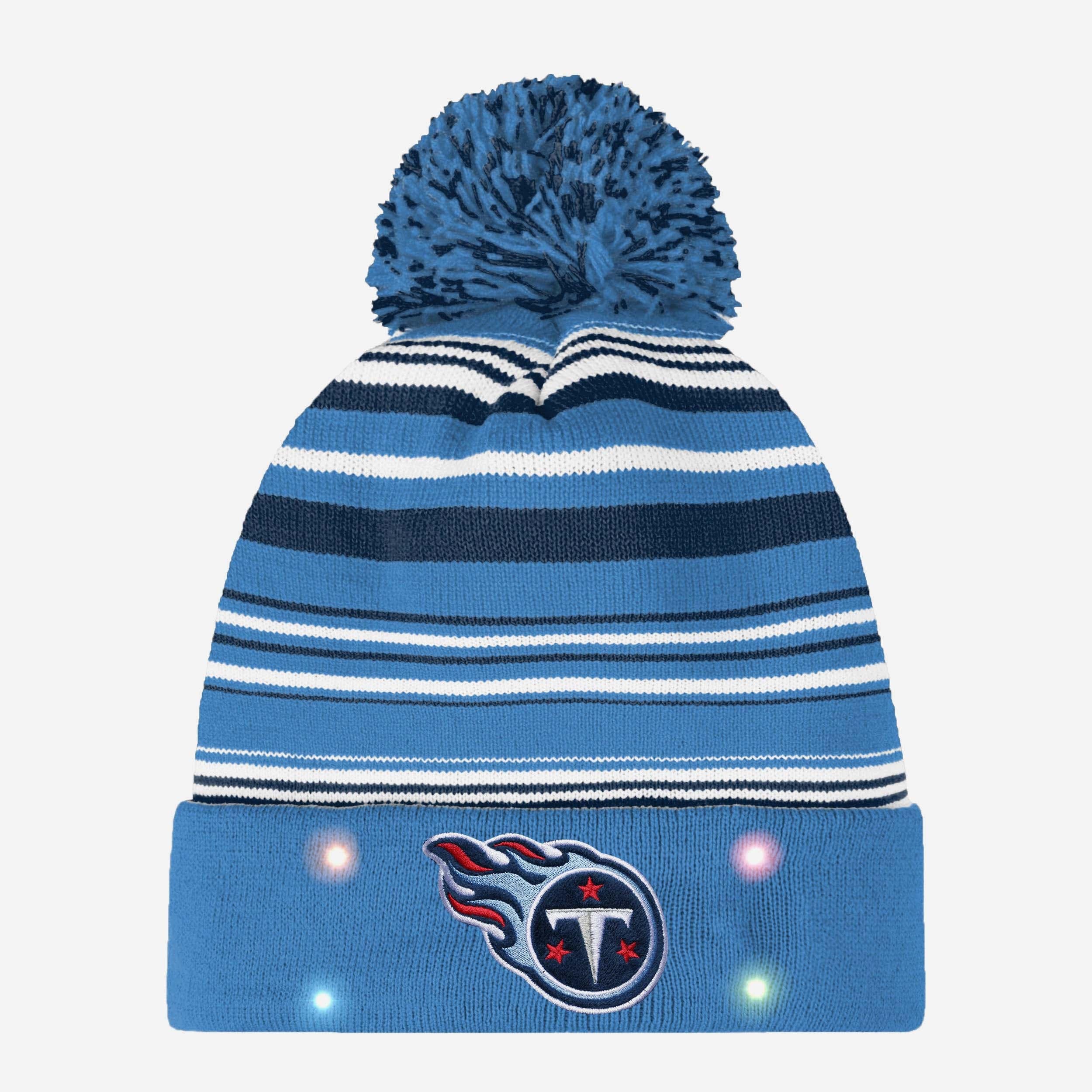 Tennessee Titans Stunning Horizontal Stripe Light-Up Beanie
