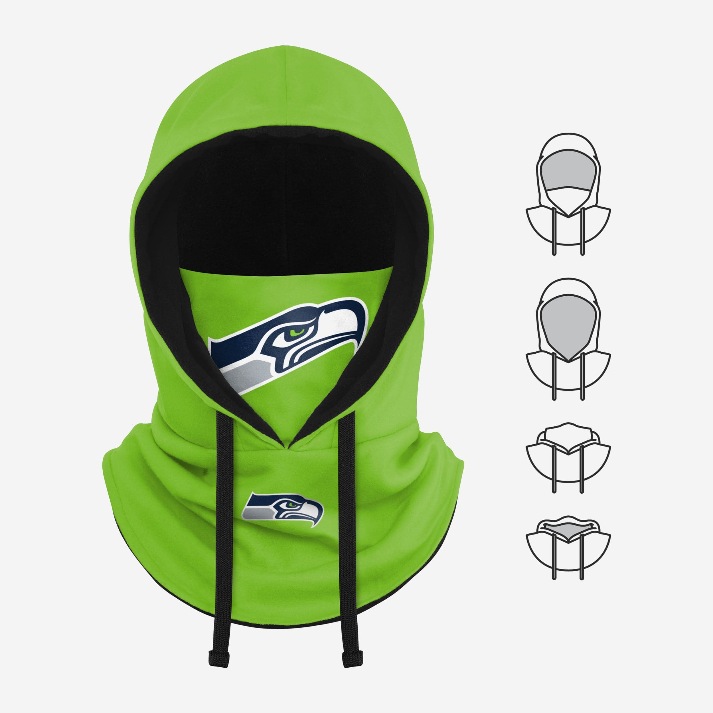 Seattle Seahawks Alternate Team Color Drawstring Hooded Gaiter - Stylish Team Gear
