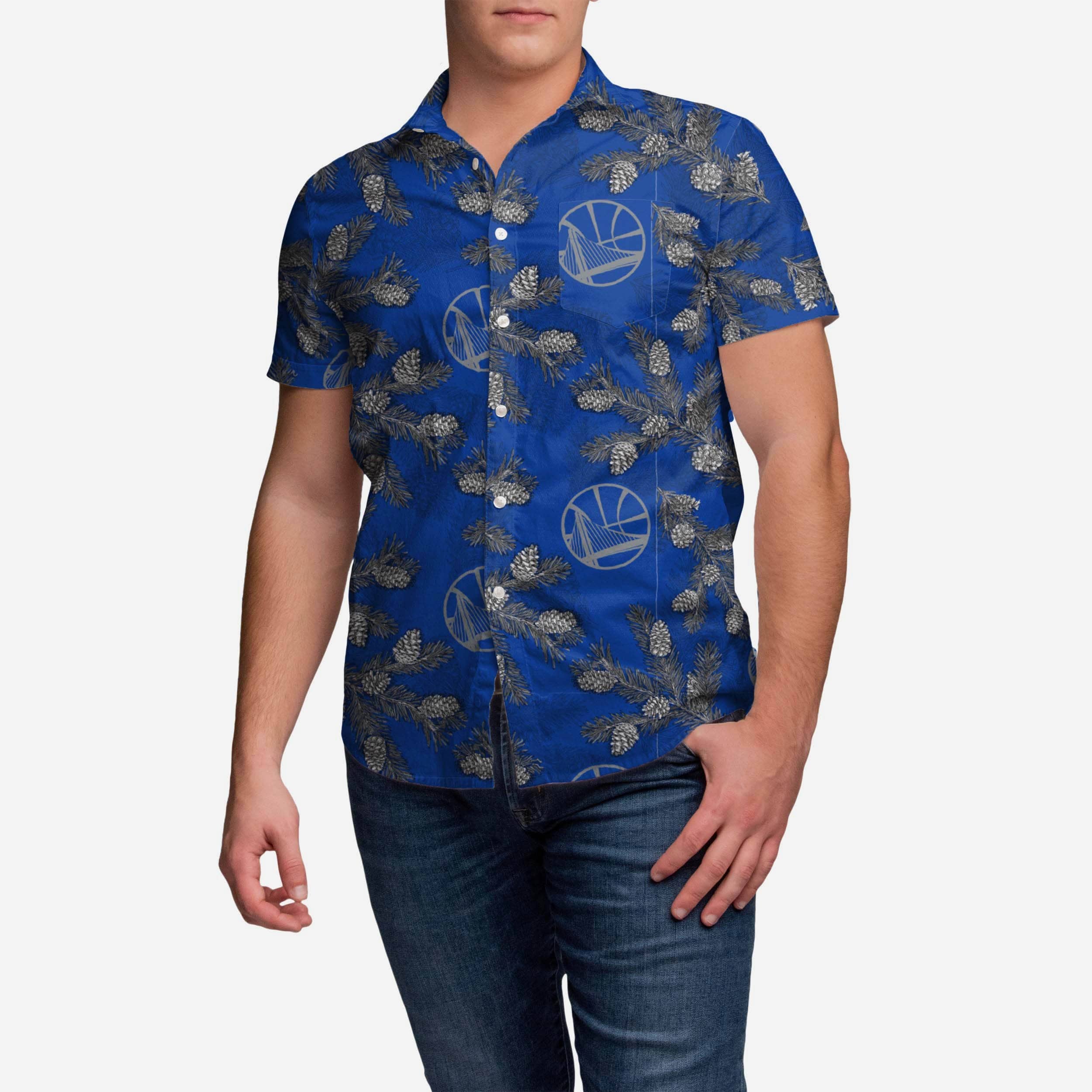 Golden State Warriors Pinecone Button - Up Party Shirt